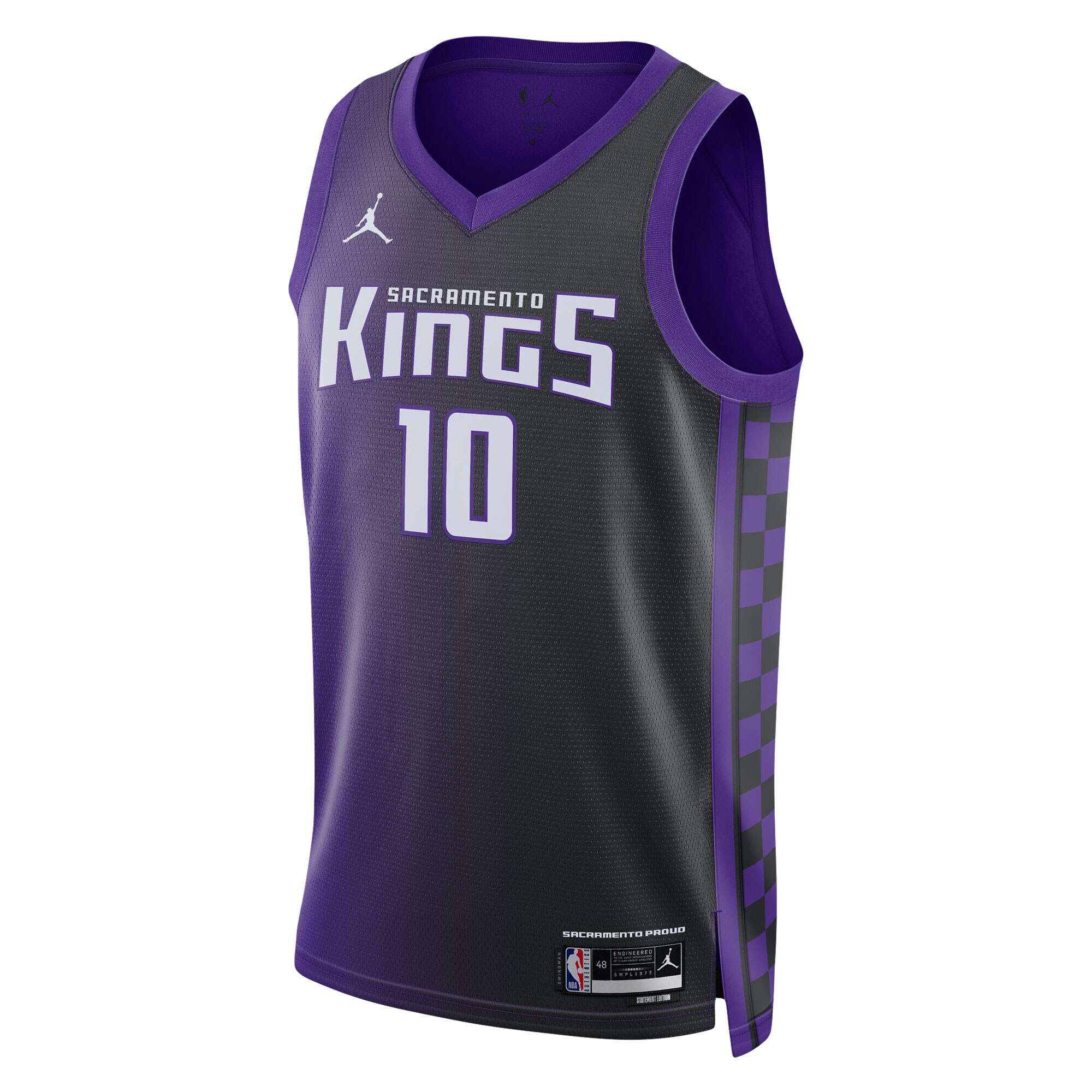 Domantas Sabonis Sacramento Kings Jordans Brand Unisex Swingman Jersey - Statement Edition - Purple - vstockx