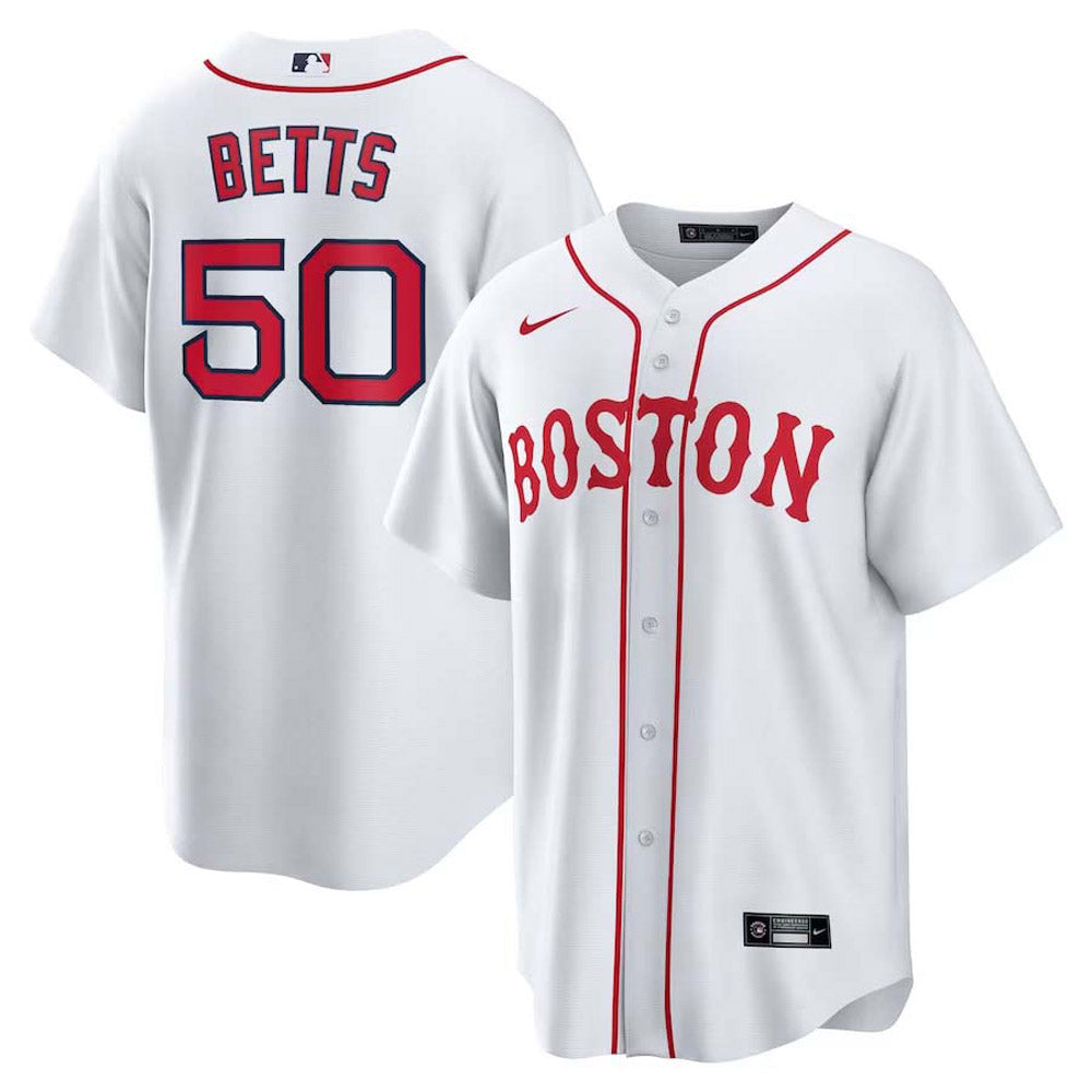 Men's Boston Red Sox Mookie Betts Replica Home Jersey - White - vstockx
