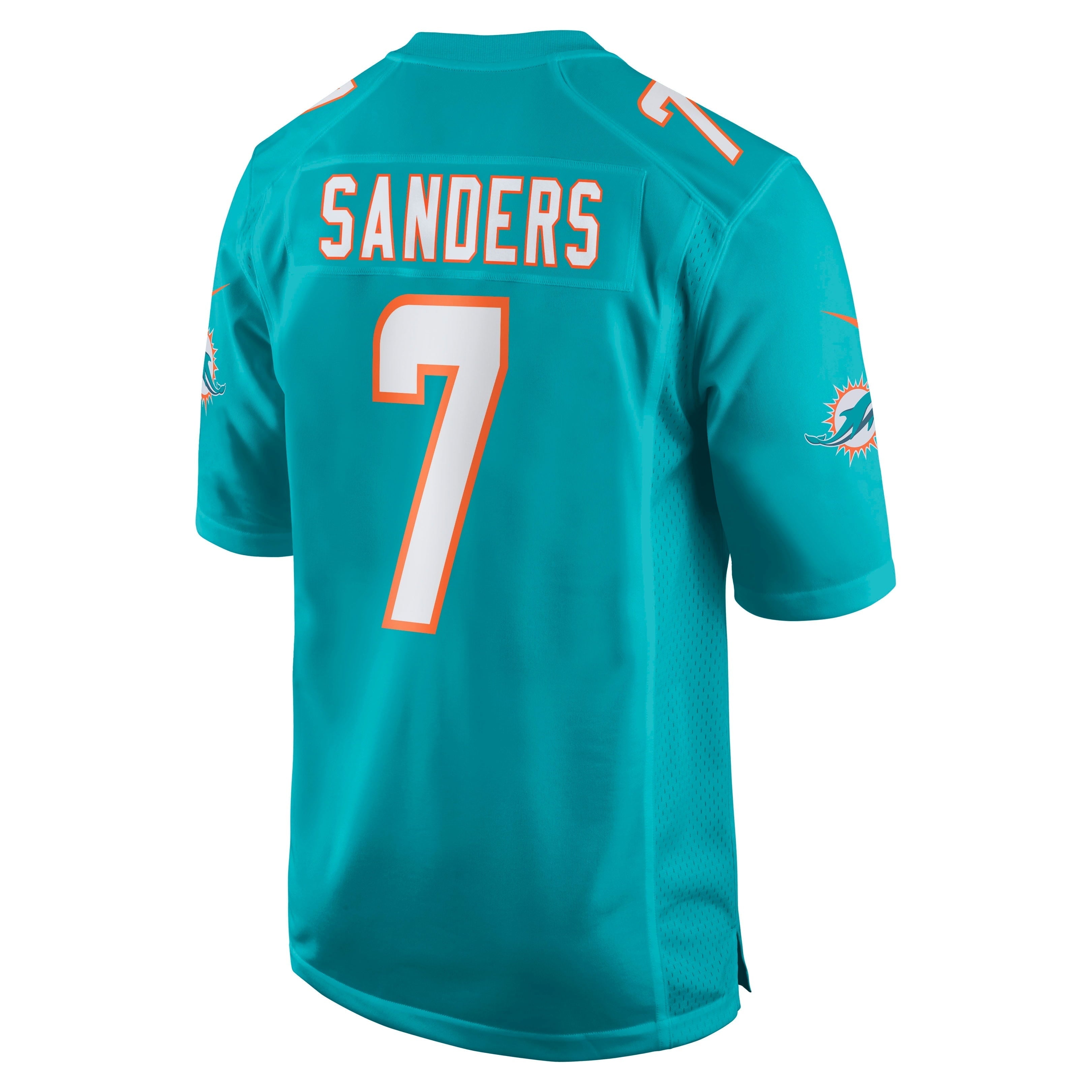 Men's Nike Jason Sanders Aqua Miami Dolphins Game Jersey - vstockx
