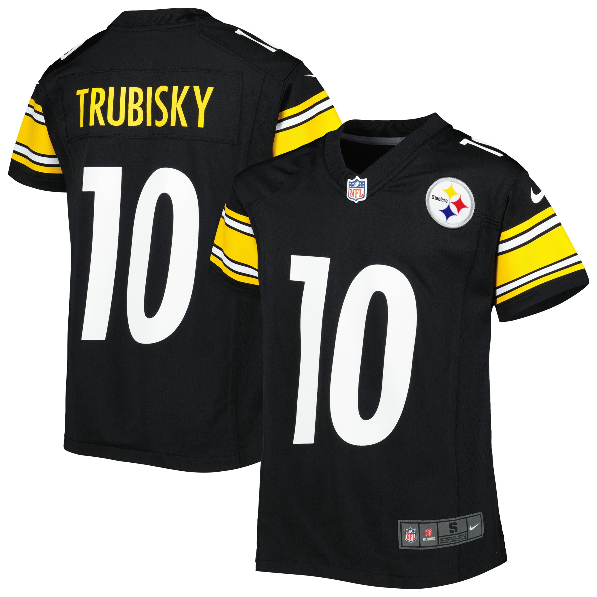 Mitchell Trubisky Pittsburgh Steelers Nike Youth Game Jersey - Black - vstockx