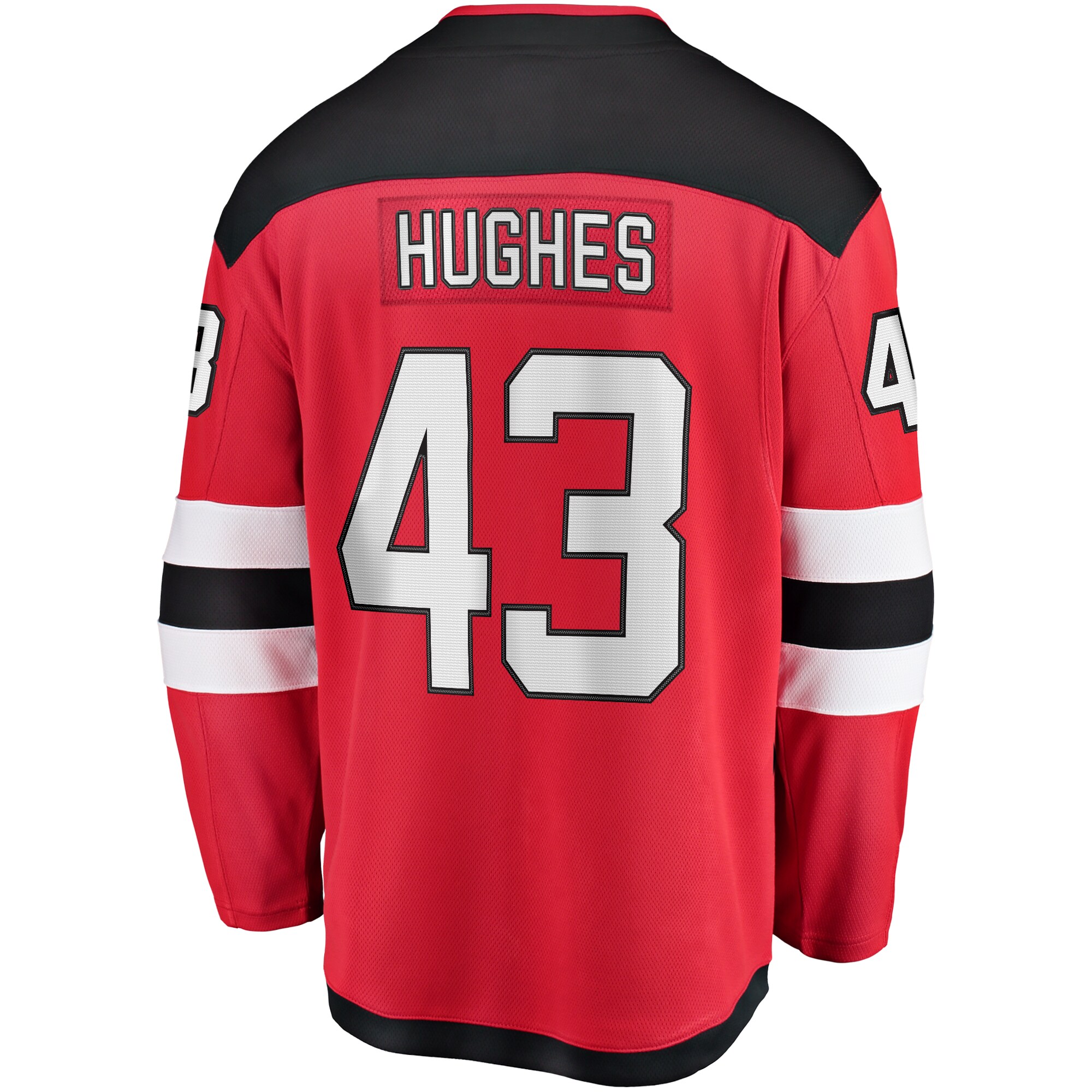 Luke Hughes New Jersey Devils Fanatics Branded Home Breakaway Player Jersey - Red - vstockx