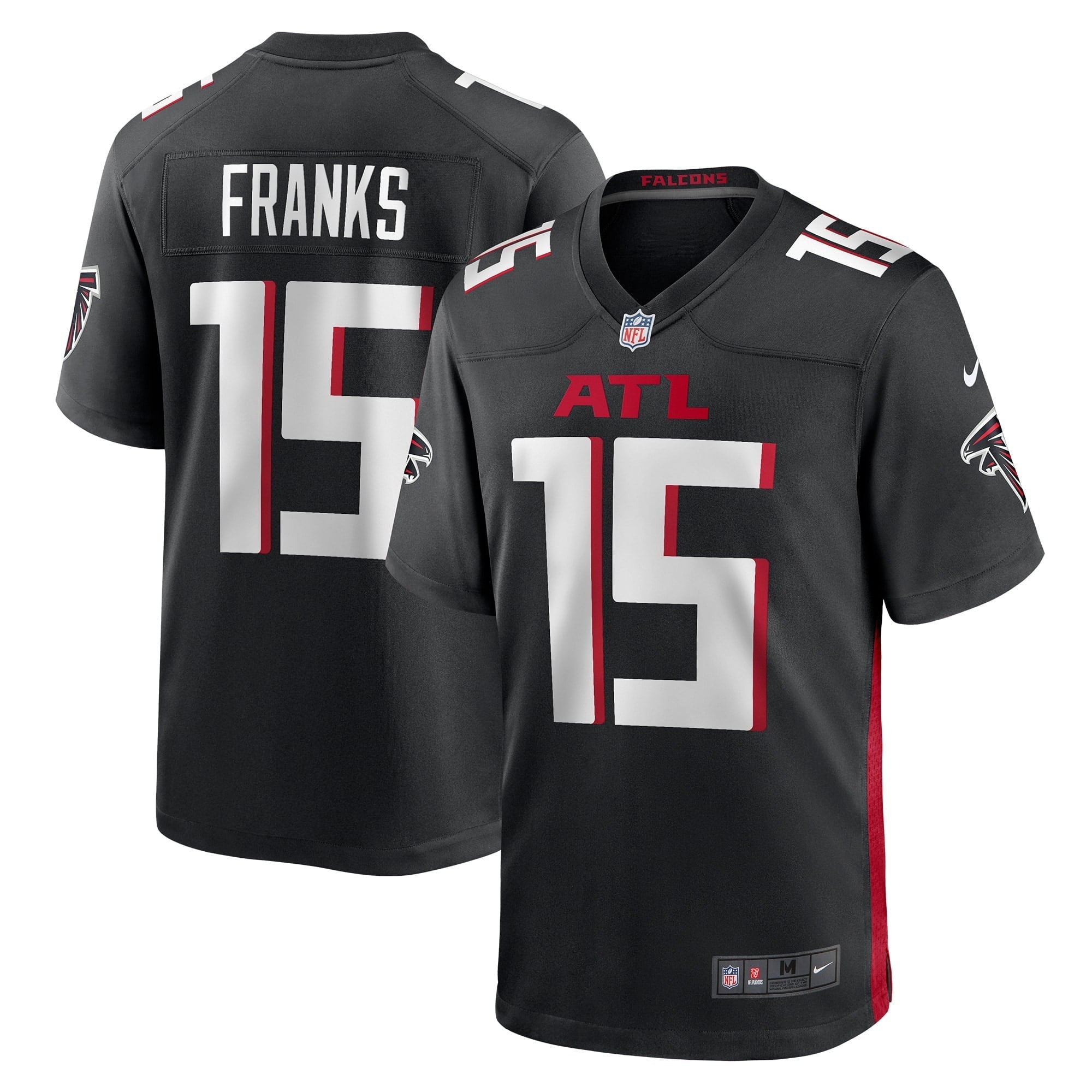 Men's Nike Feleipe Franks Black Atlanta Falcons Game Jersey - vstockx