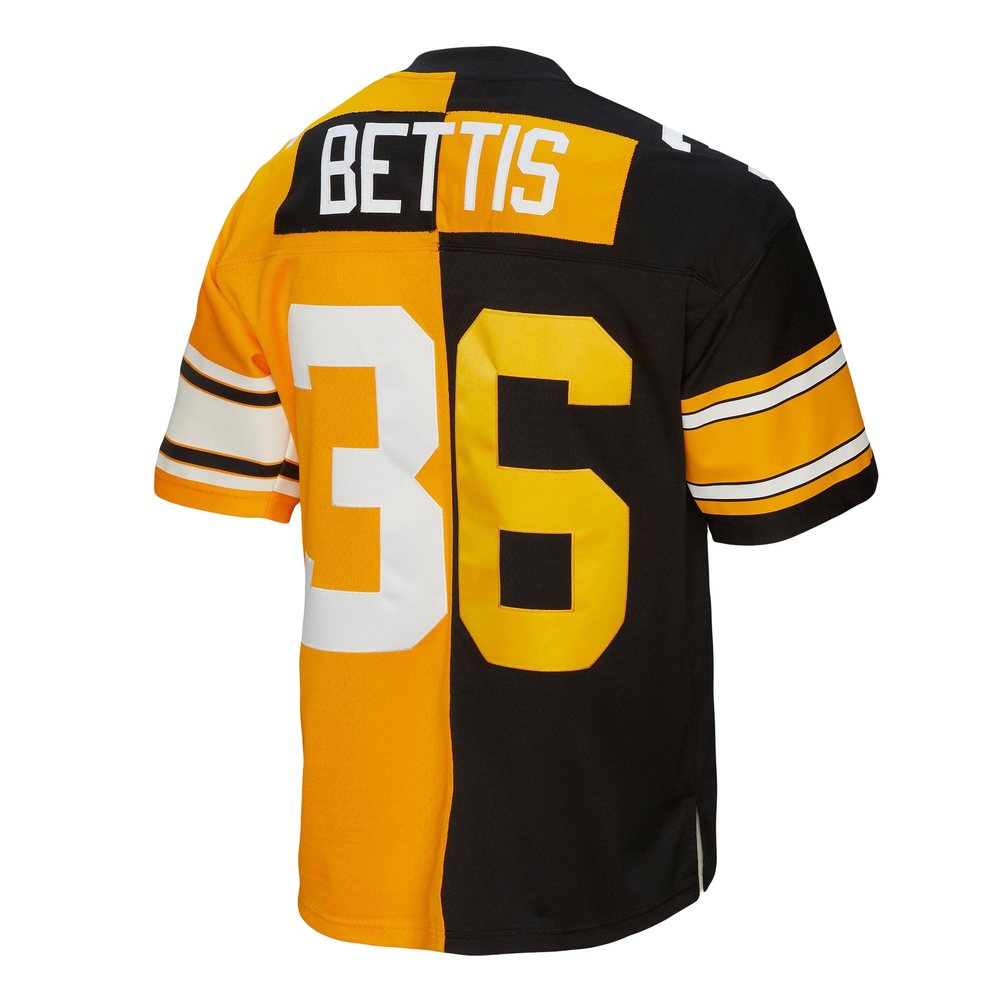 Jerome Bettis Pittsburgh Steelers Mitchell & Ness 1996 Split Legacy Replica Jersey - Black/Gold - vstockx
