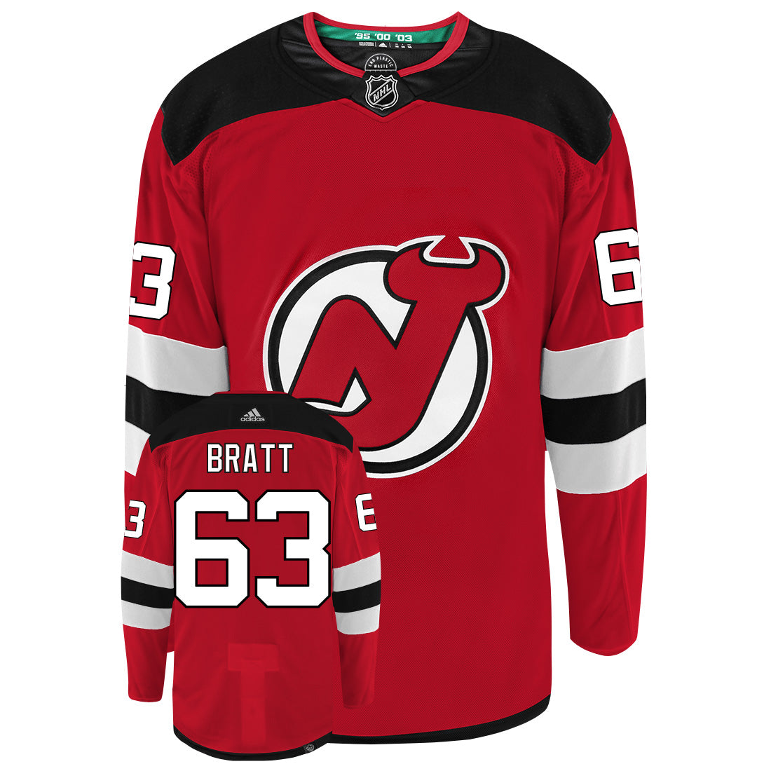 Jesper Bratt New Jersey Devils Adidas Primegreen Authentic NHL Hockey Jersey - vstockx
