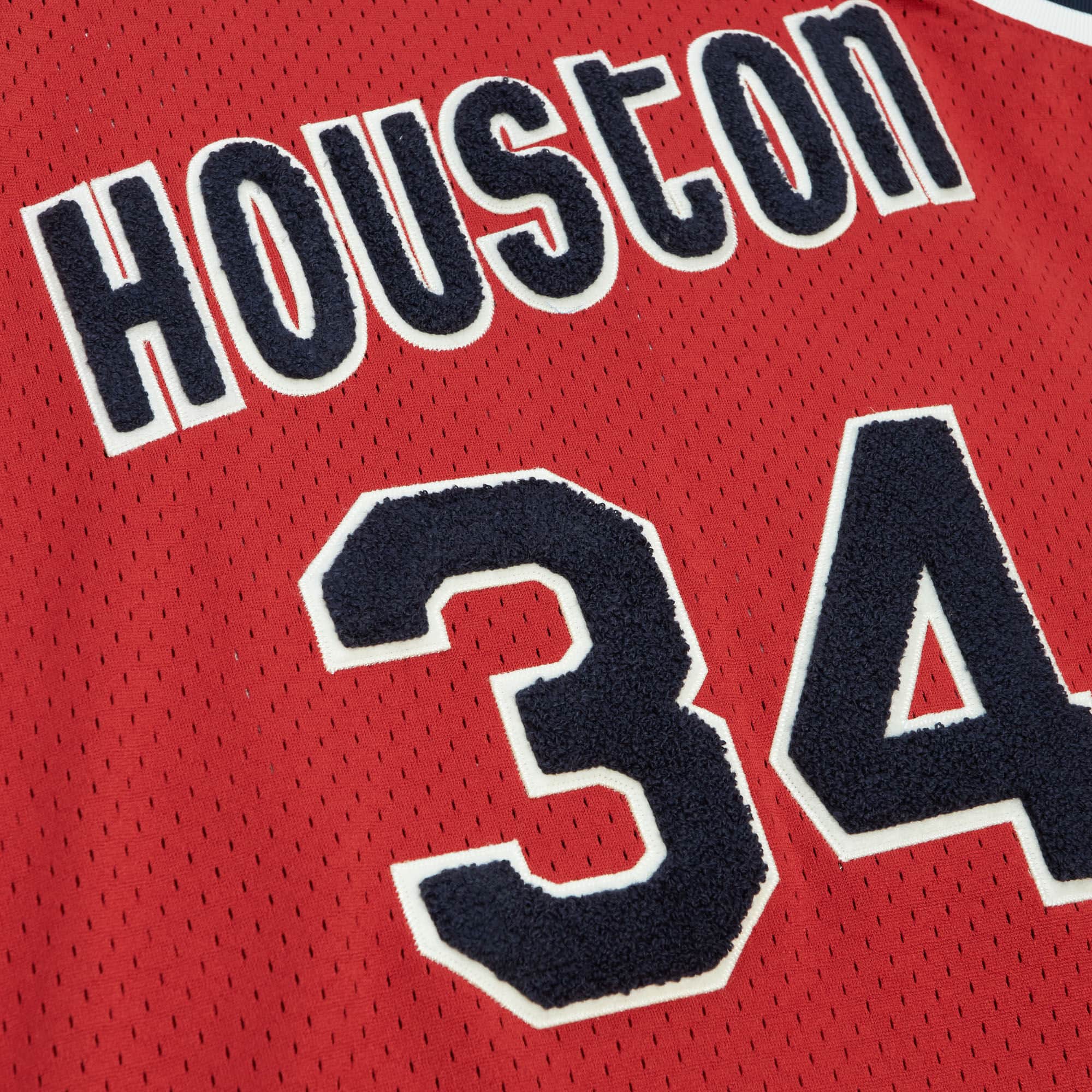 Off Court Chenille Swingman Hakeem Olajuwon Houston Rockets 1993-94 Jersey - vstockx