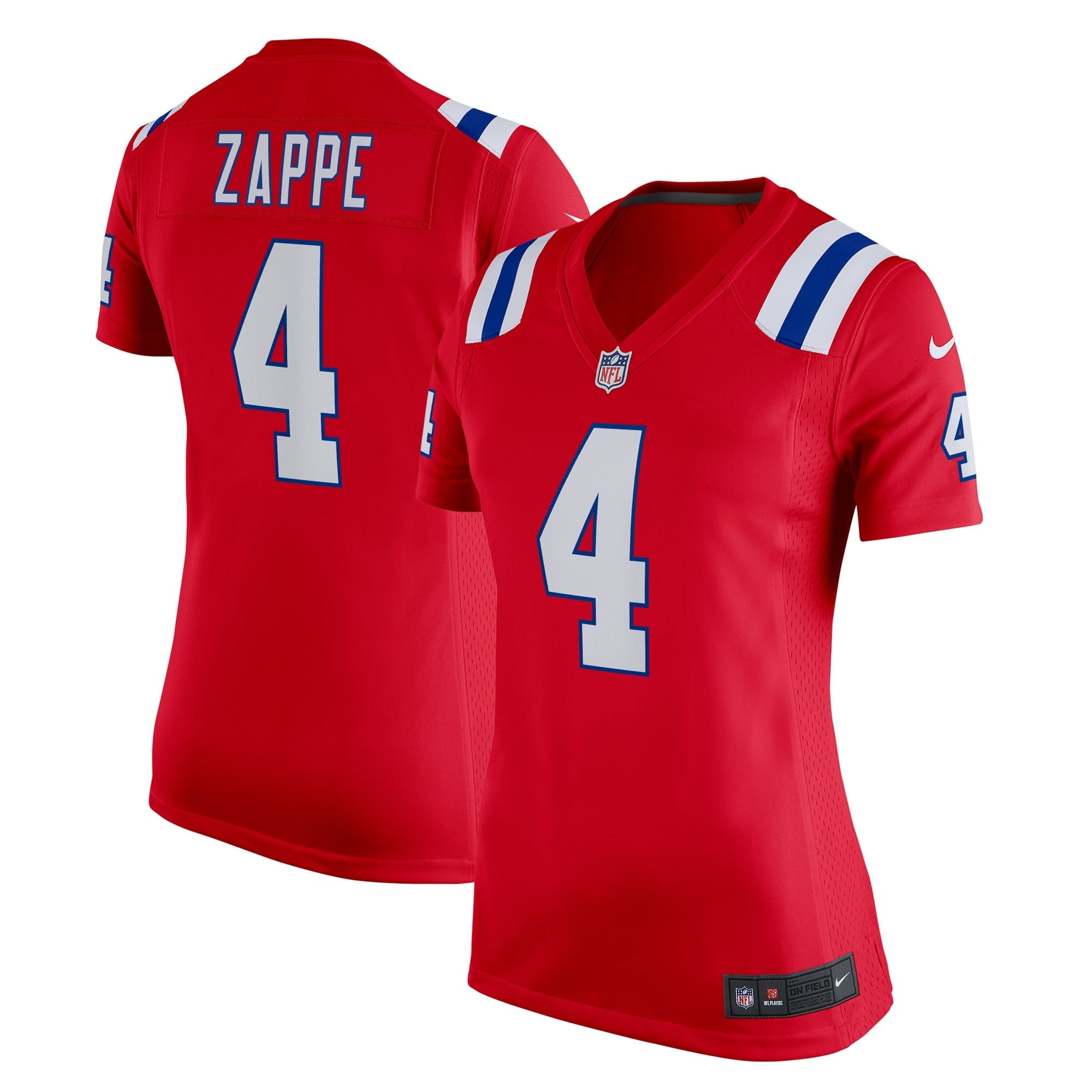 Women's Nike Bailey Zappe Red New England Patriots Alternate Game Player Jersey - vstockx