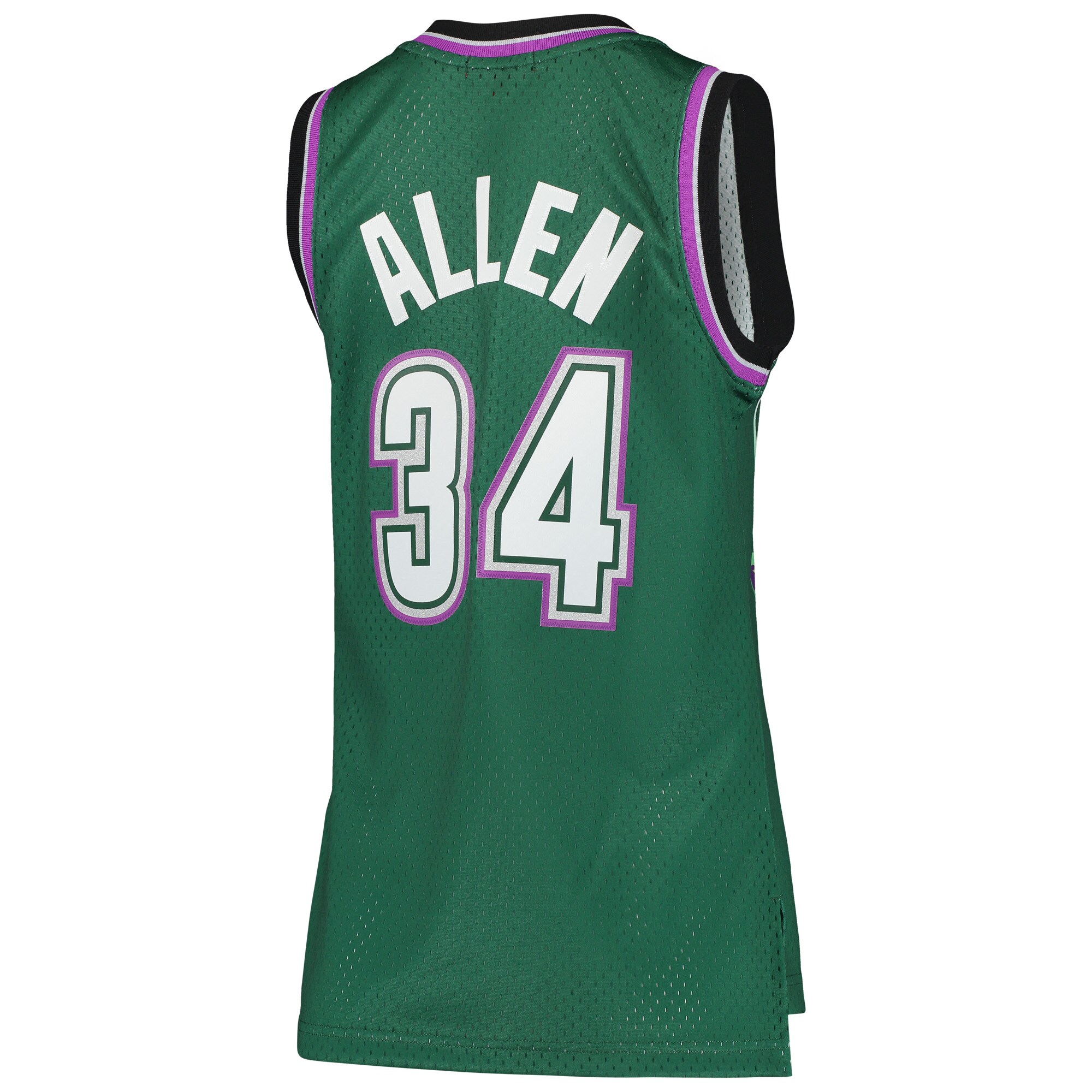 Ray Allen Milwaukee Bucks Mitchell & Ness Women's 1996-97 Hardwood Classics Swingman Jersey - Green - vstockx