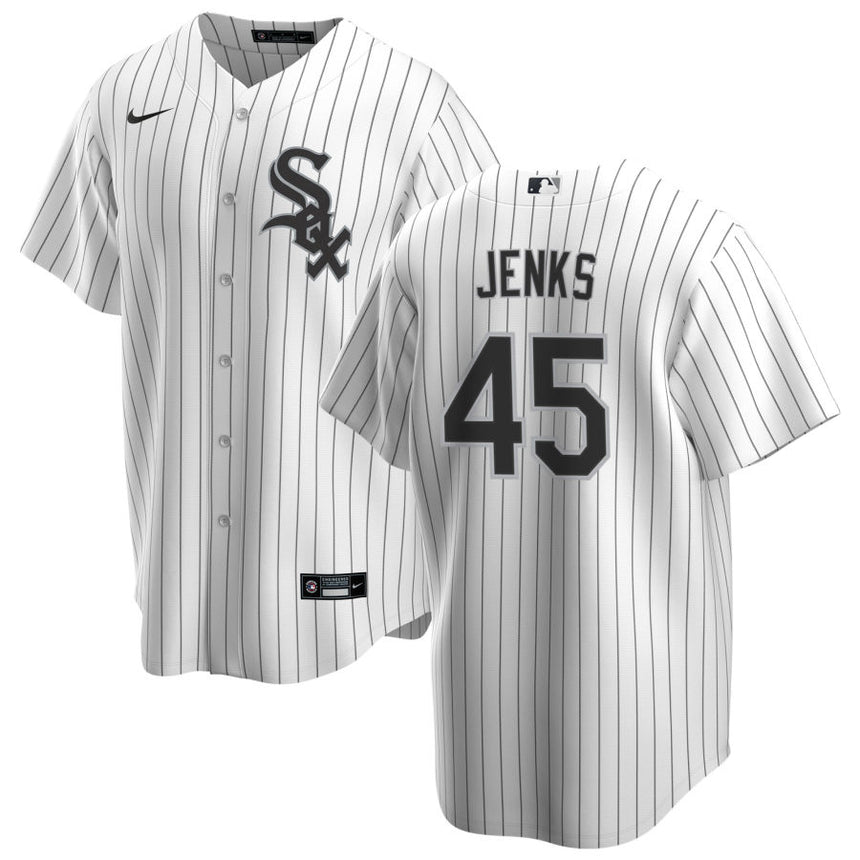 Bobby Jenks Chicago White Sox Replica Men's Home Jersey With Premium Lettering - vstockx