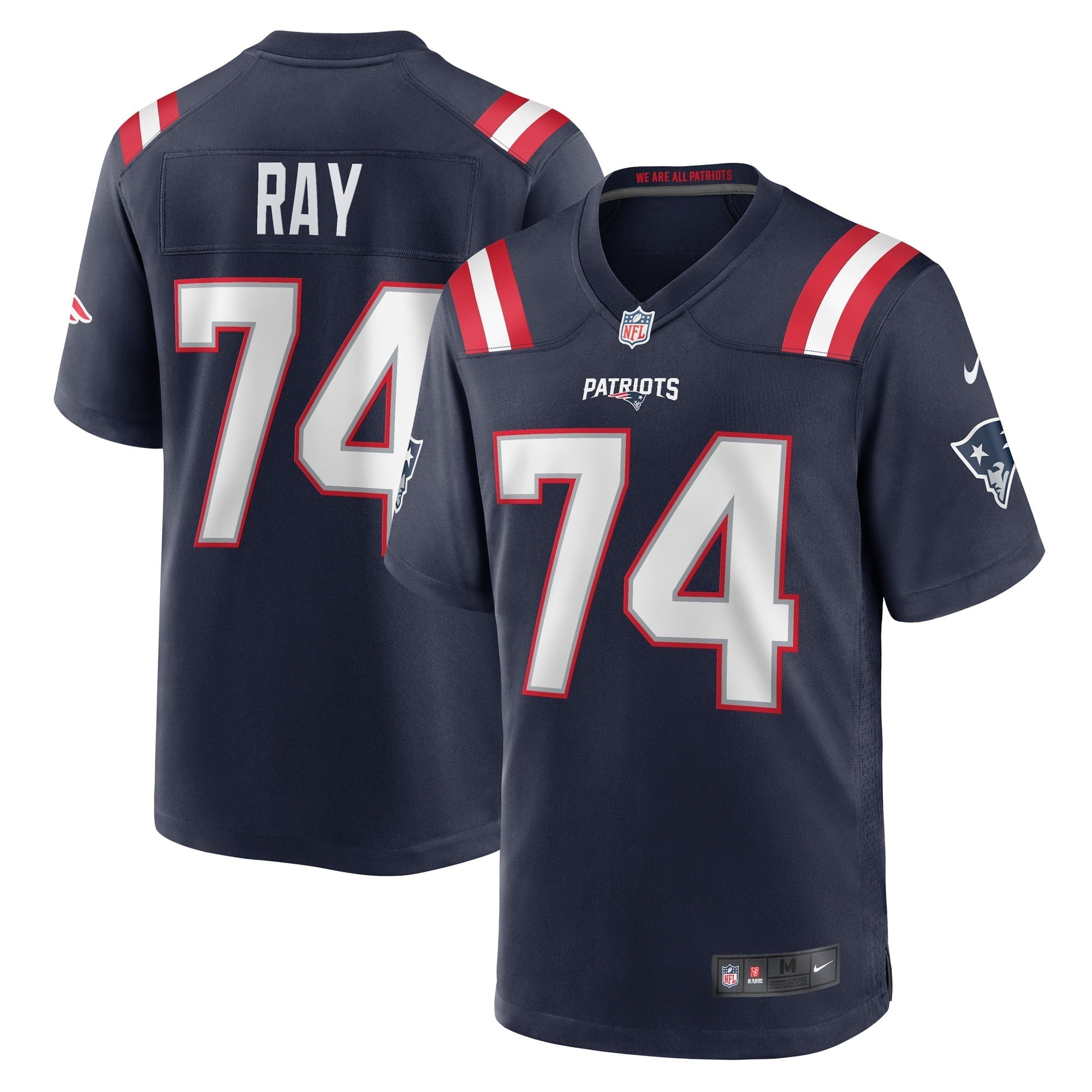 Men's Nike LaBryan Ray Navy New England Patriots Game Player Jersey - vstockx