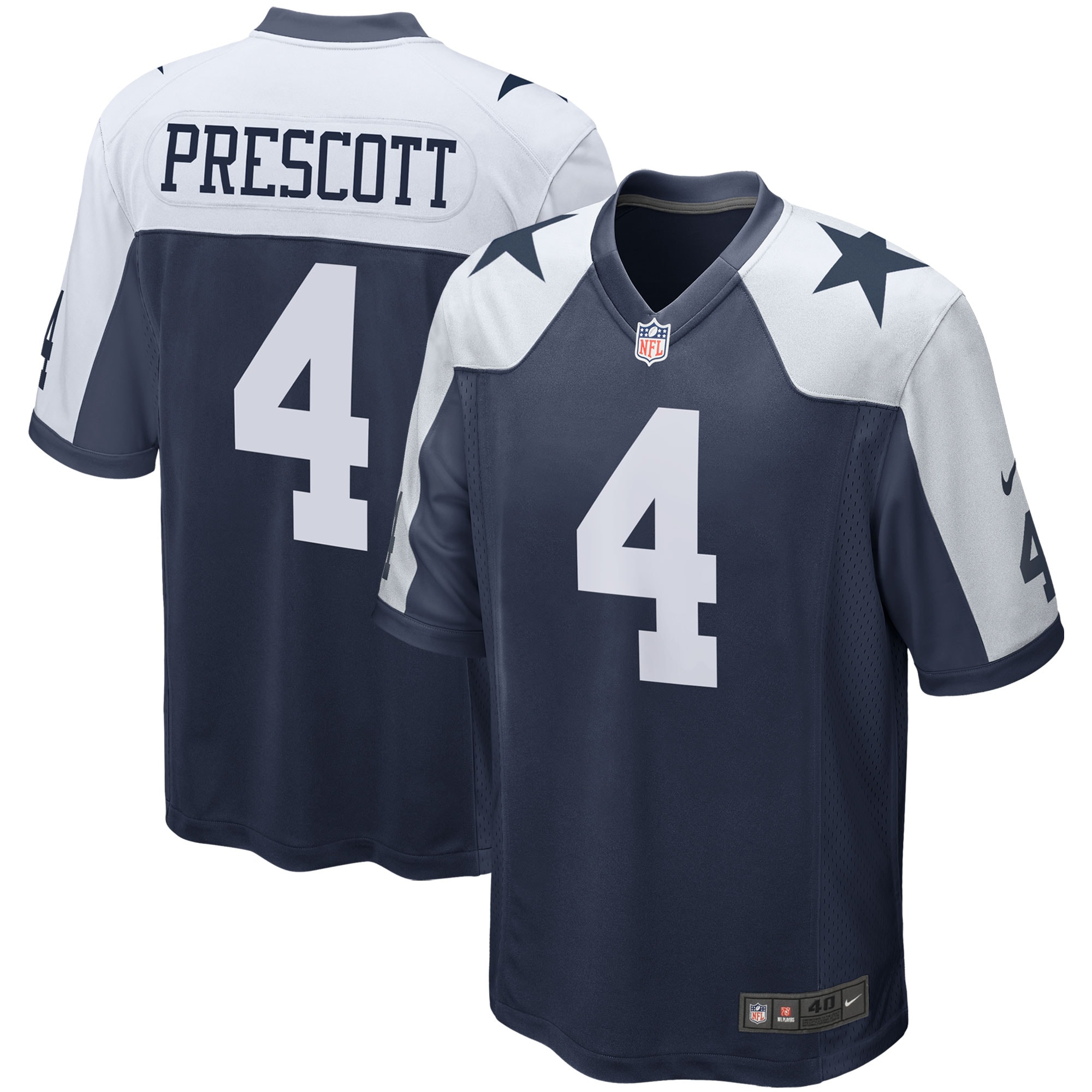 Dak Prescott Dallas Cowboys Nike Alternate Game Team Jersey - Navy - vstockx