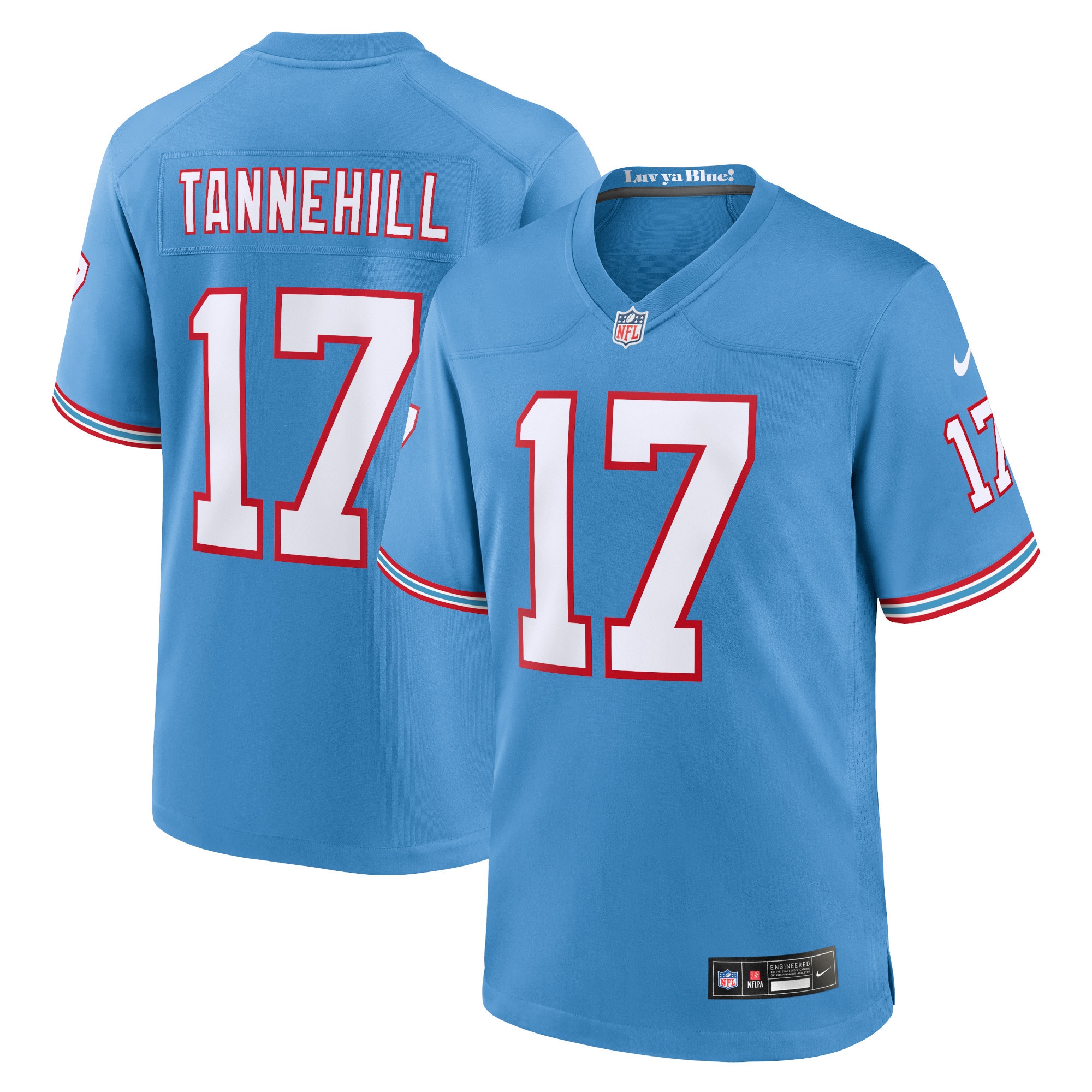 Ryan Tannehill Tennessee Titans Nike Oilers Throwback Alternate Game Player Jersey - Light Blue - vstockx