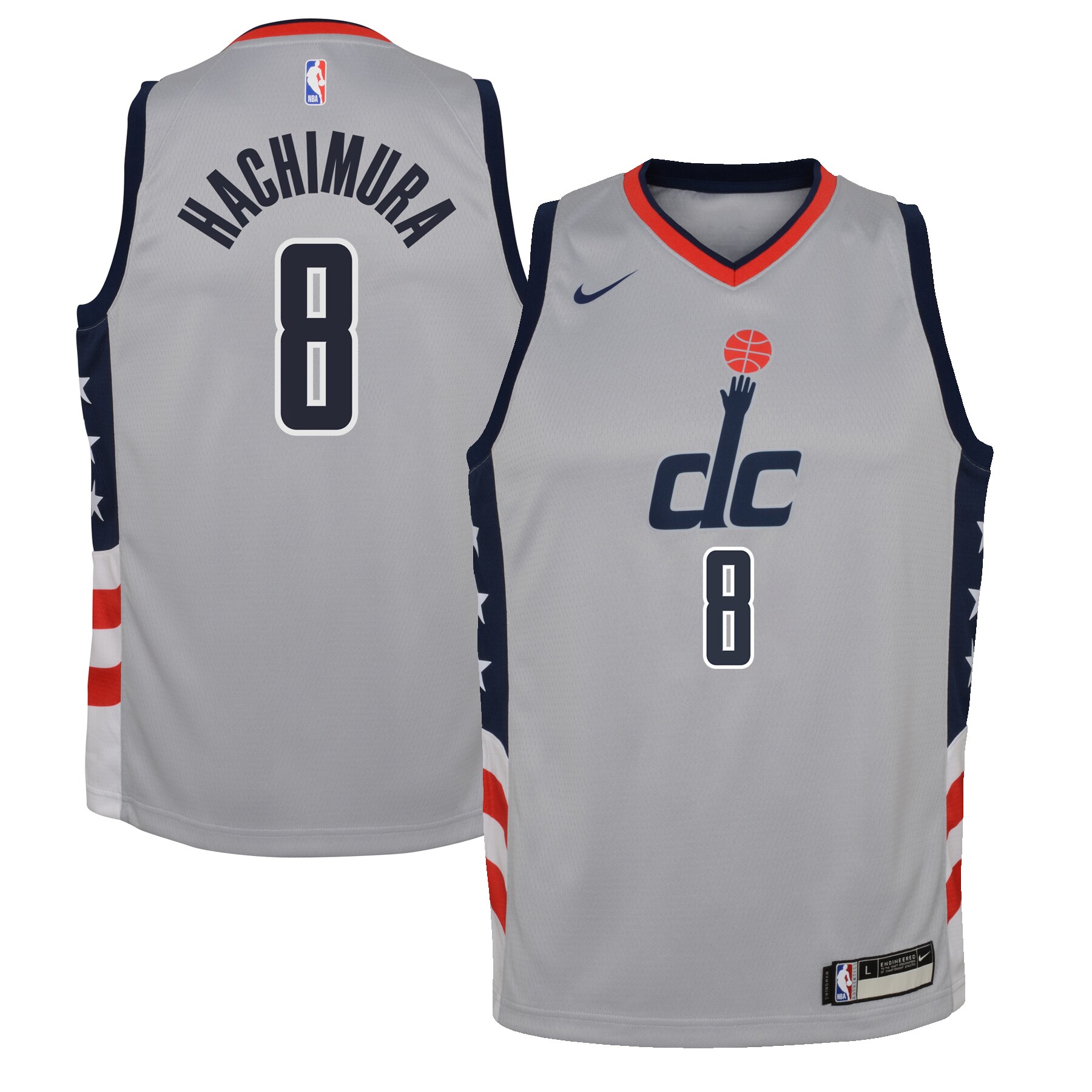 Rui Hachimura Washington Wizards Nike Youth 2020/21 Swingman Jersey Gray - City Edition - vstockx