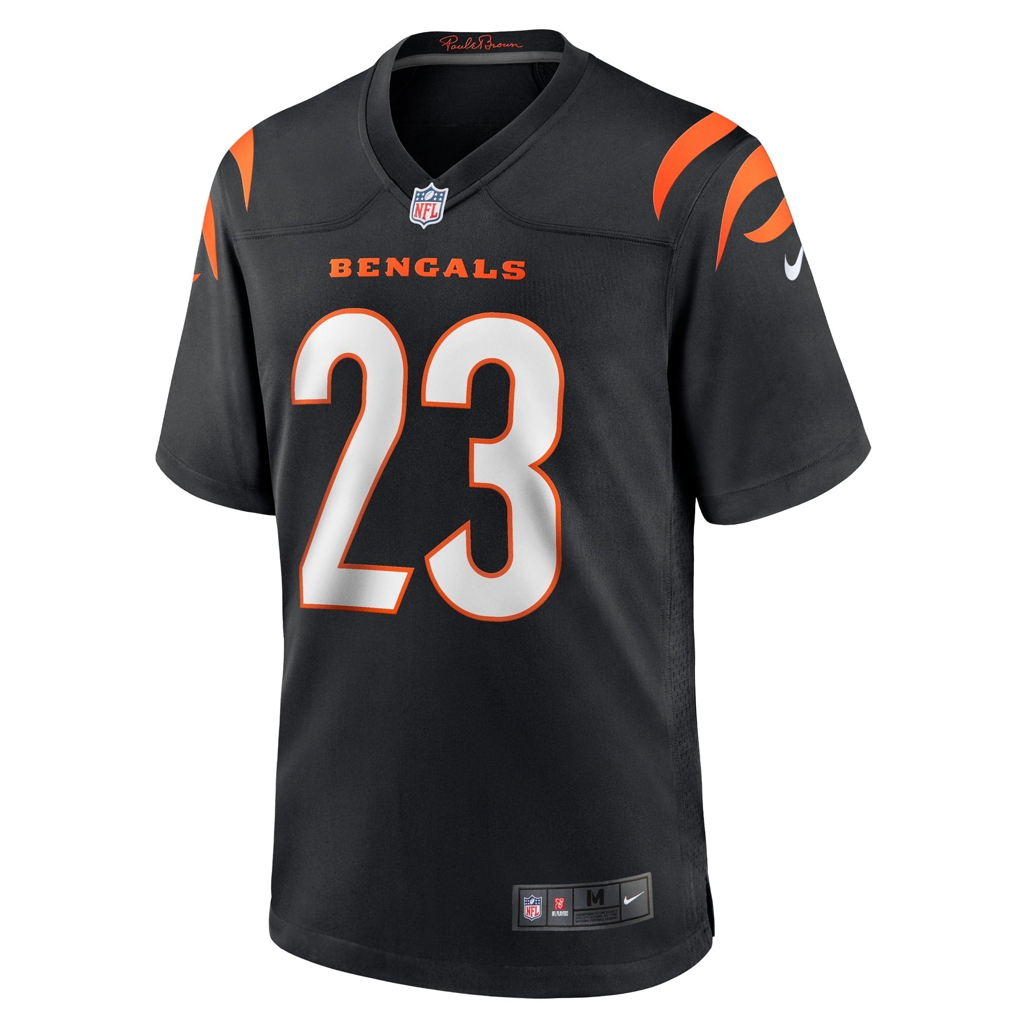 Men's Nike Daxton Hill Black Cincinnati Bengals Player Game Jersey - vstockx