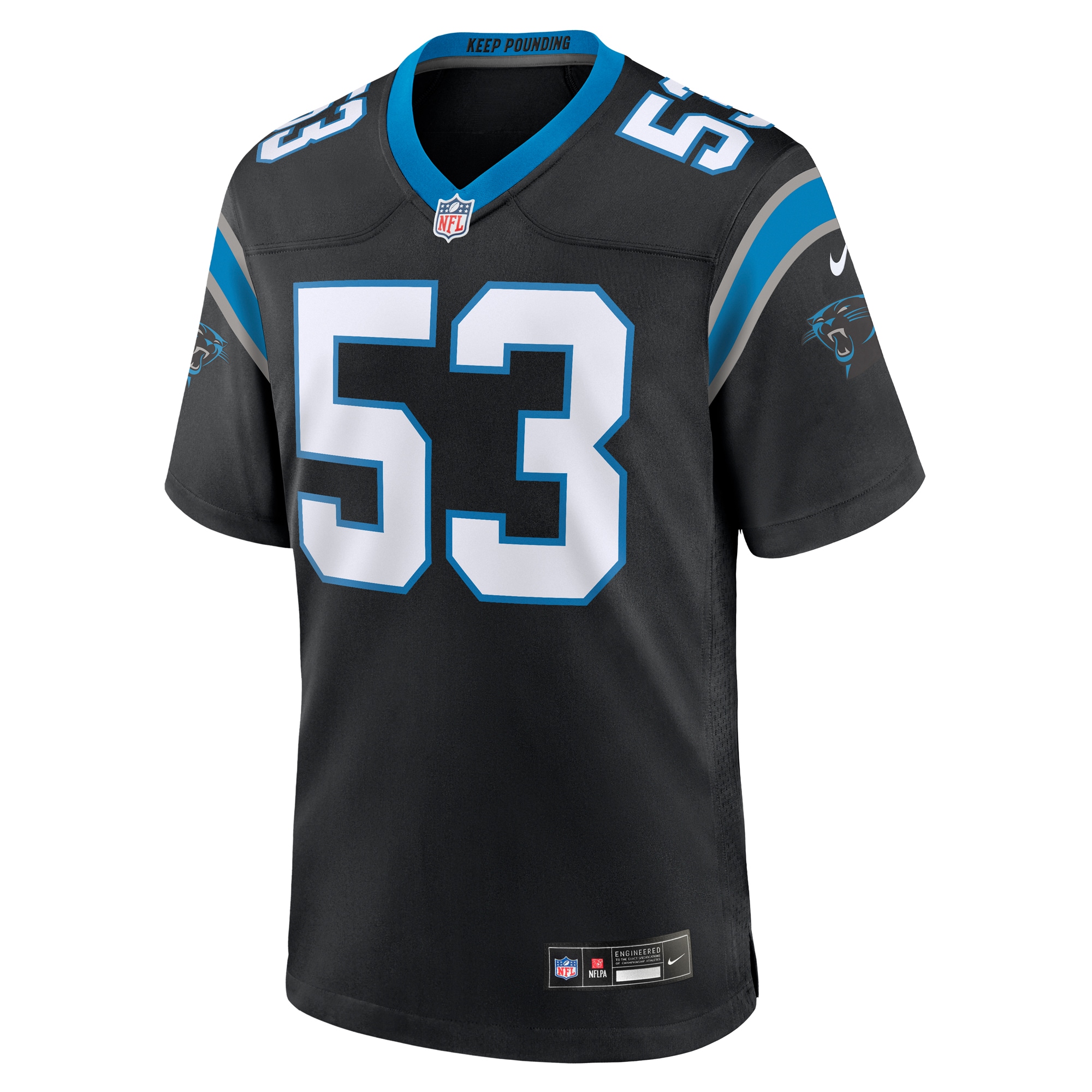 Claudin Cherelus Carolina Panthers Nike Team Game Jersey - Black - vstockx