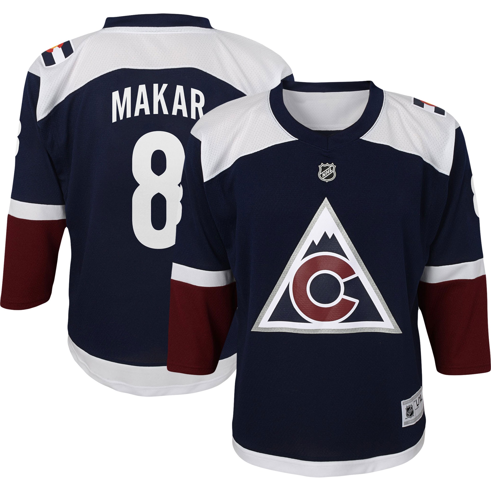 Cale Makar Colorado Avalanche Youth Replica Player Jersey - Navy - vstockx