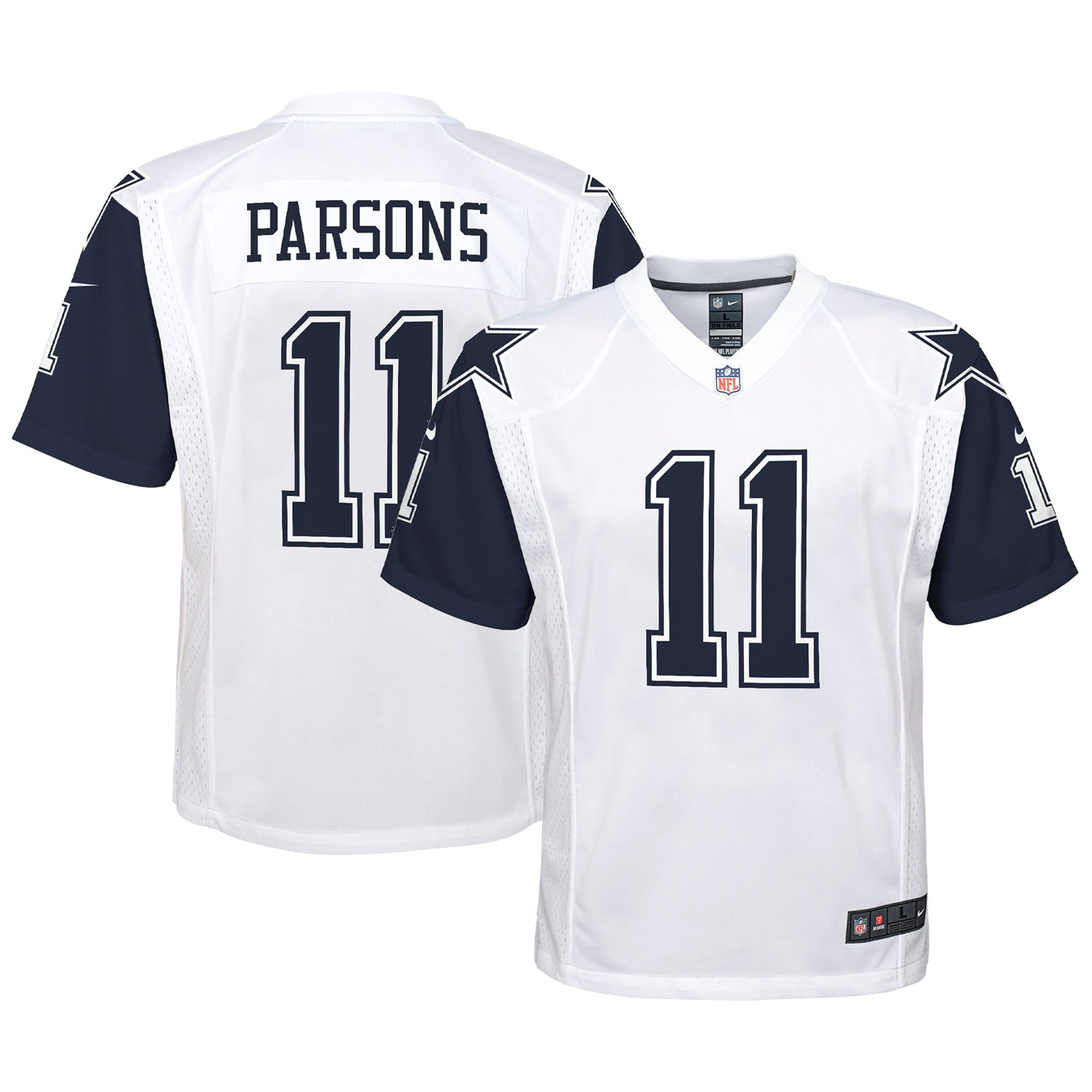 Youth Nike Micah Parsons White Dallas Cowboys Alternate Game Jersey - vstockx