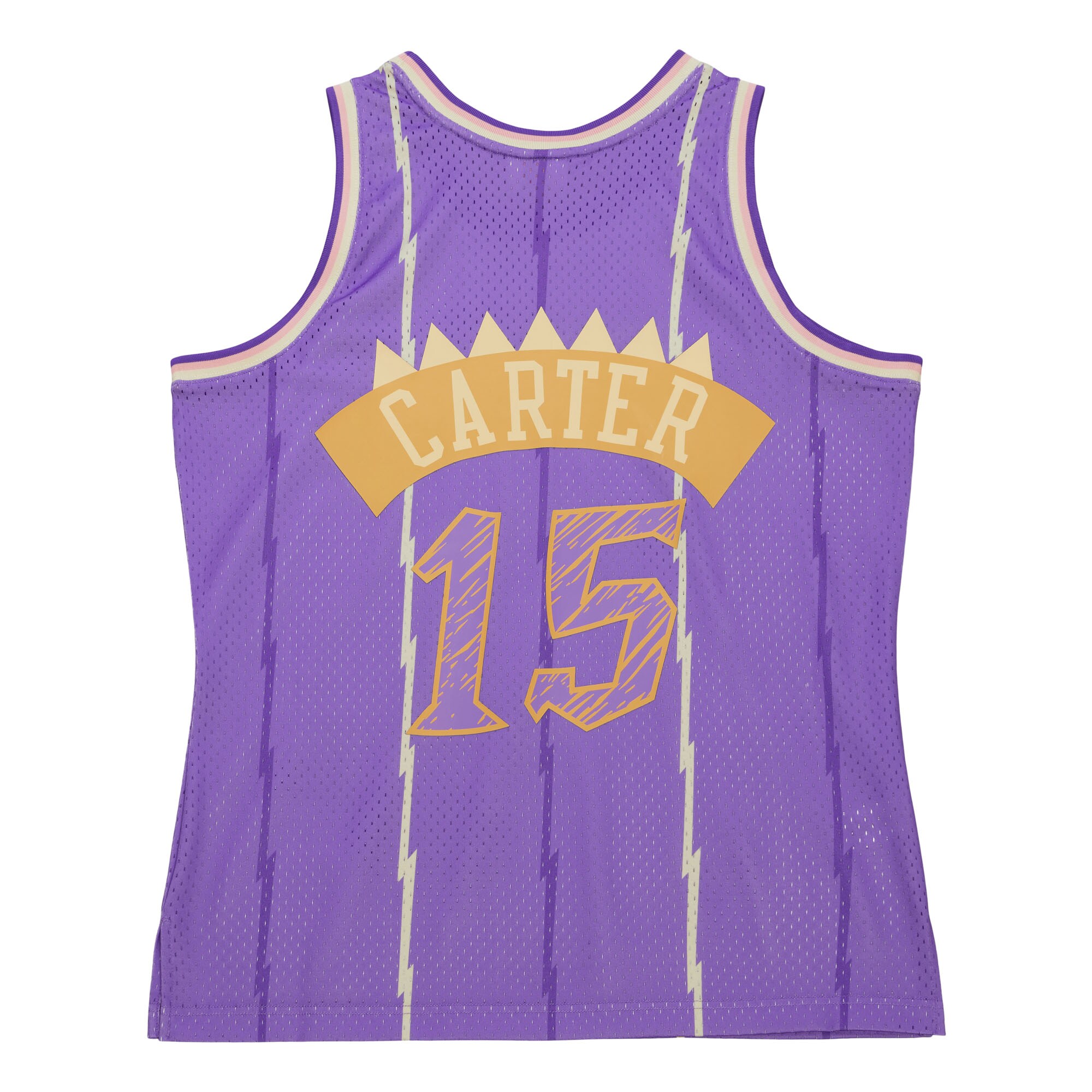 Vince Carter Toronto Raptors Mitchell & Ness 1998/99 Swingman Sidewalk Sketch Jersey - Purple - vstockx
