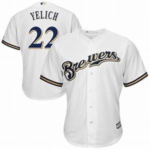 Youth Milwaukee Brewers Christian Yelich Cool Base Replica Jersey White - vstockx