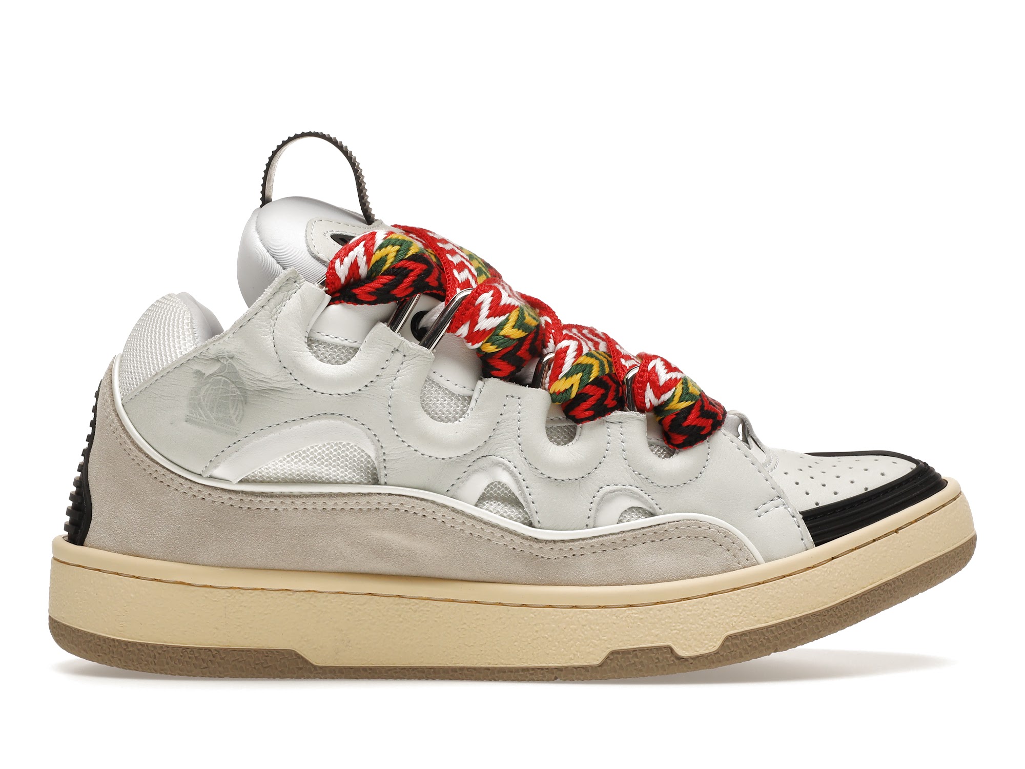 Lanvin Leather Curb White Ivory - vstockx