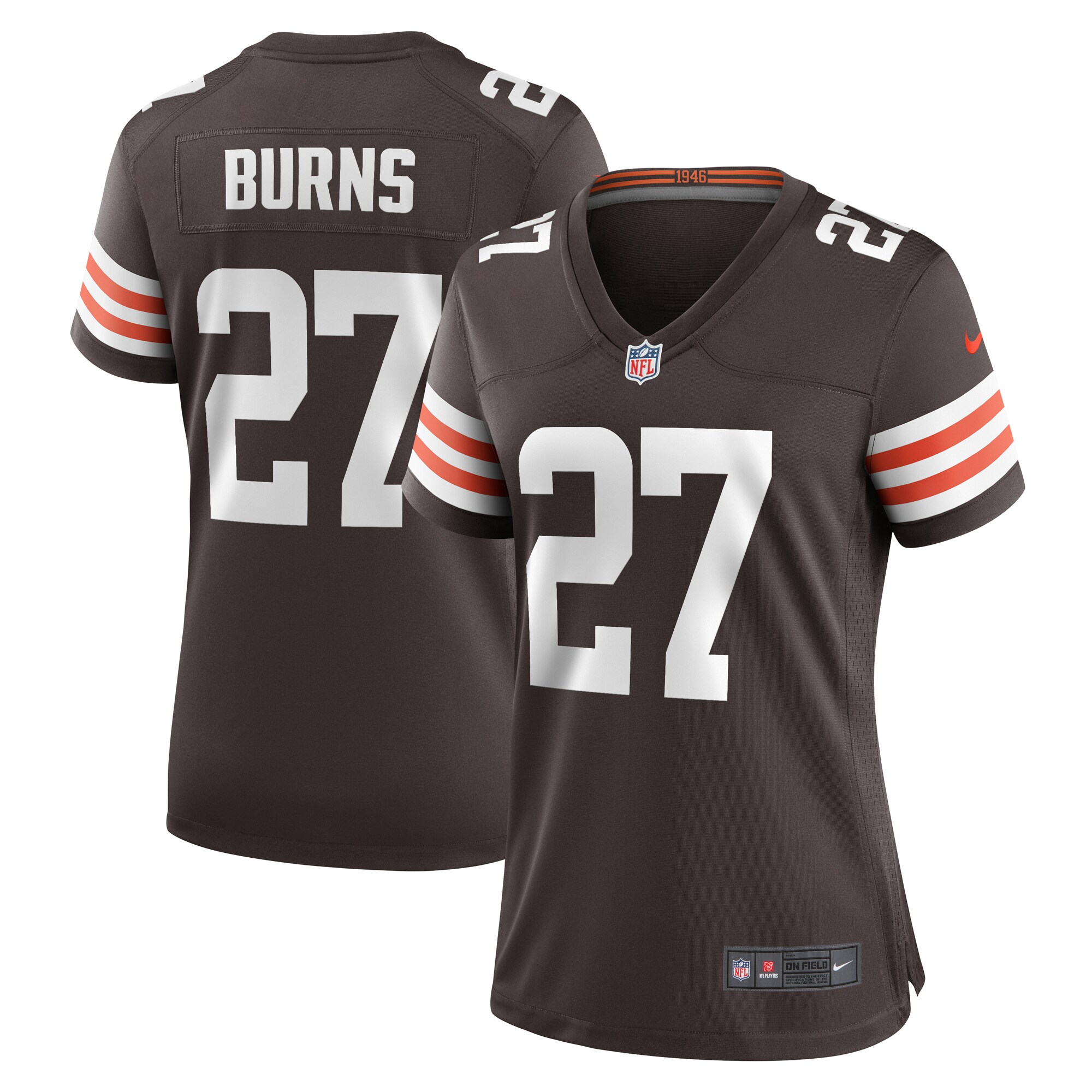 Lorenzo Burns Cleveland Browns Nike Women's Team Game Jersey - Brown - vstockx