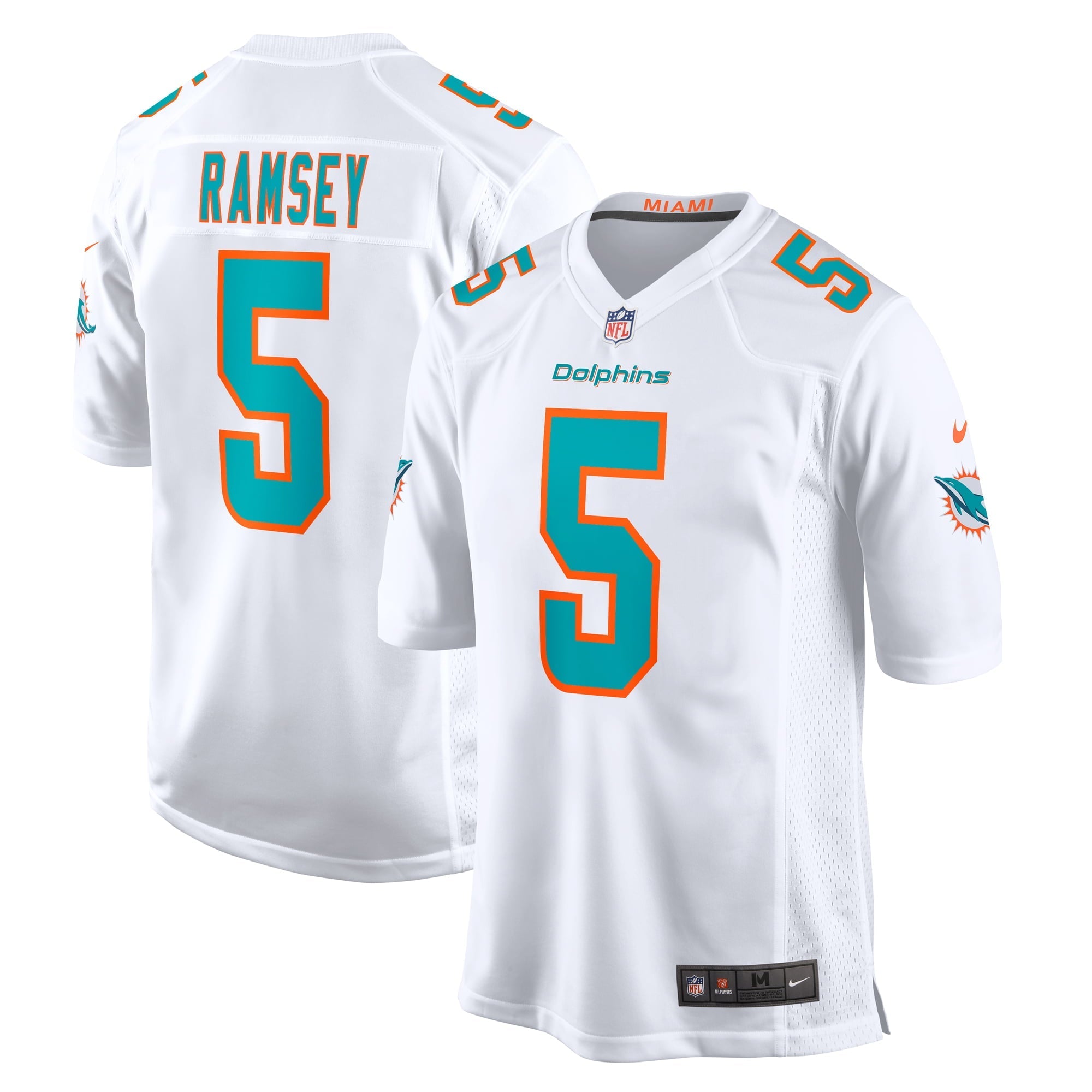Men's Nike Jalen Ramsey White Miami Dolphins Away Game Jersey - vstockx