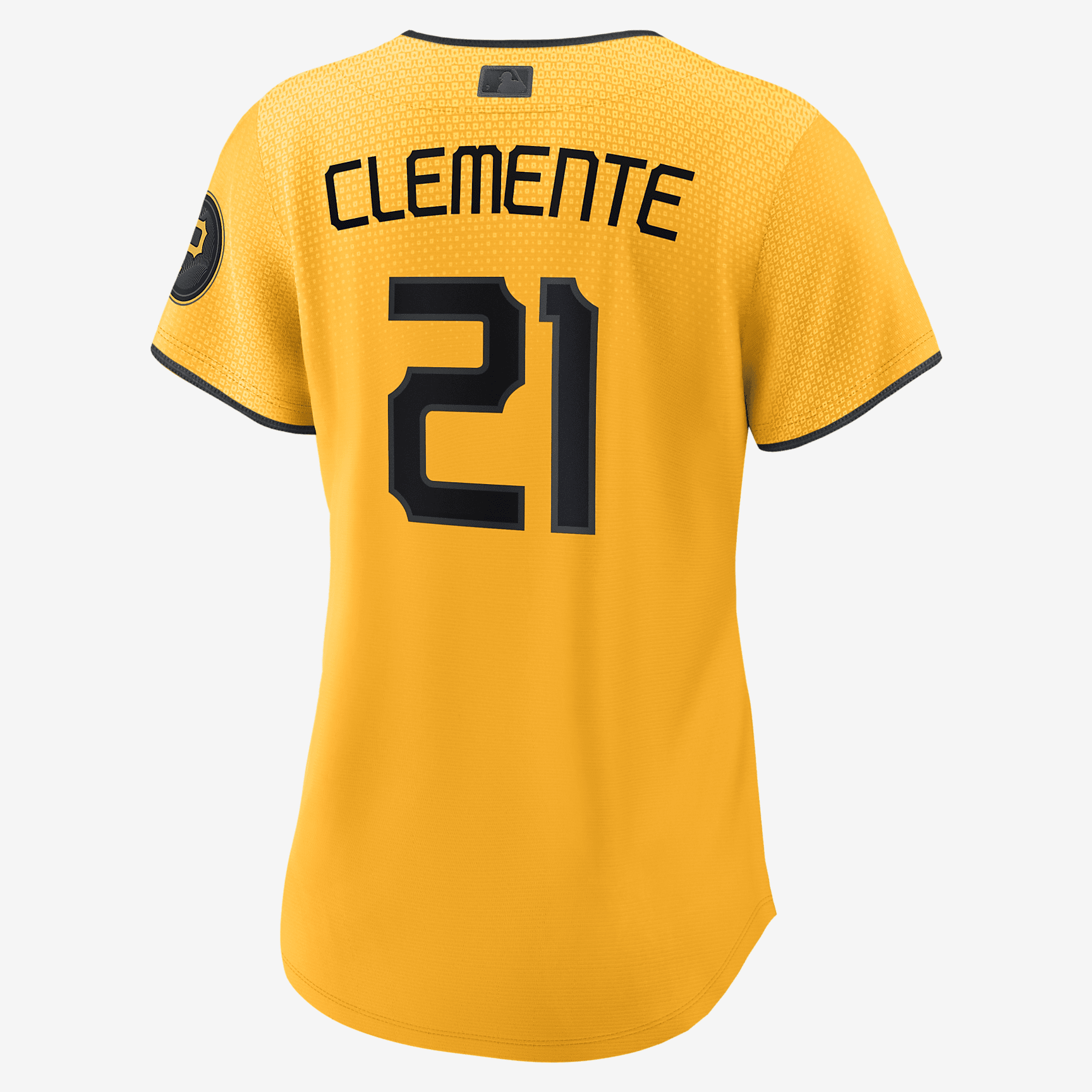 MLB Pittsburgh Pirates City Connect (Roberto Clemente) Women's Replica Baseball Jersey - Sundown/Black - vstockx