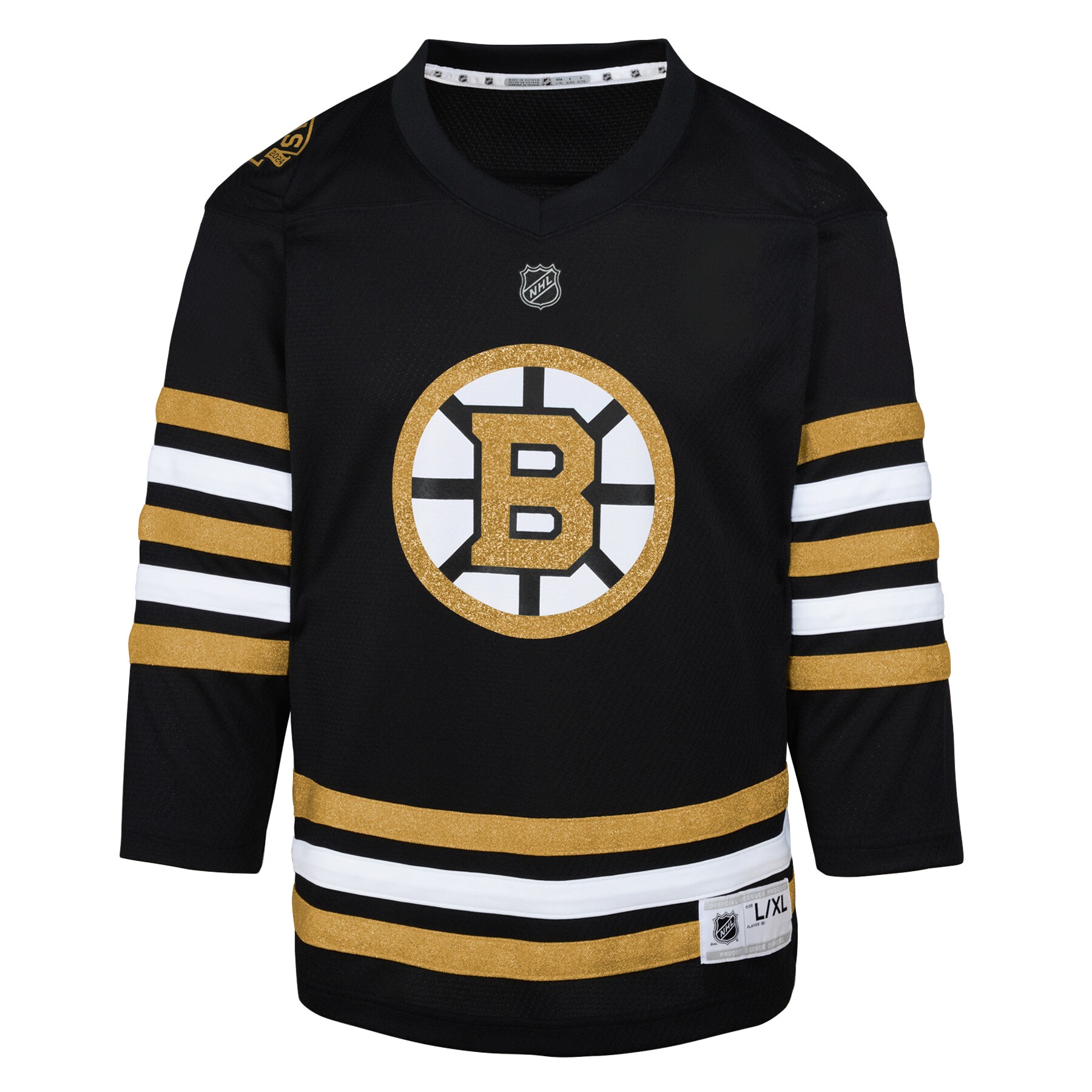 Boston Bruins Youth 100th Anniversary Replica Jersey - Black - vstockx