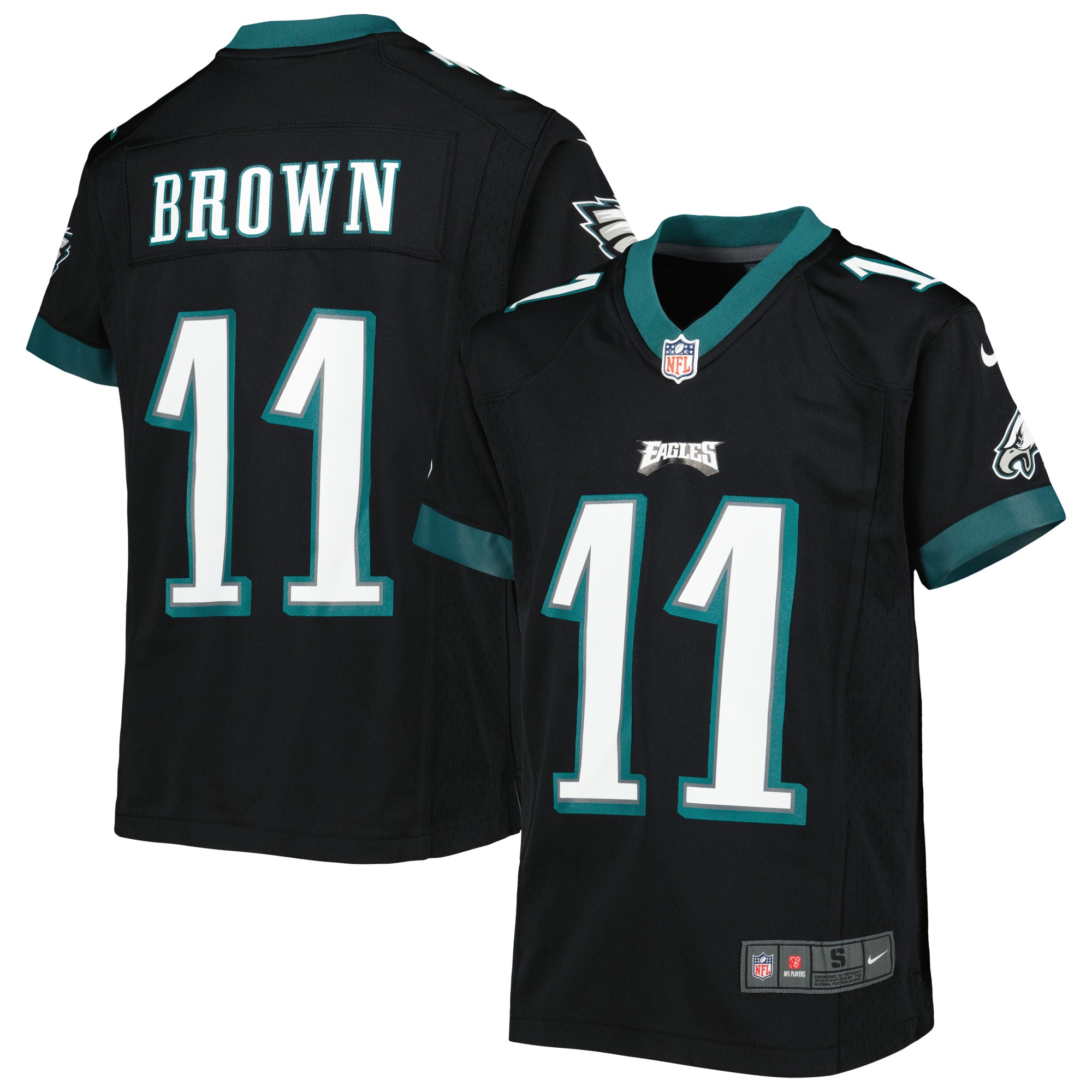 A.J. Brown Philadelphia Eagles Nike Youth Game Jersey - Black - vstockx