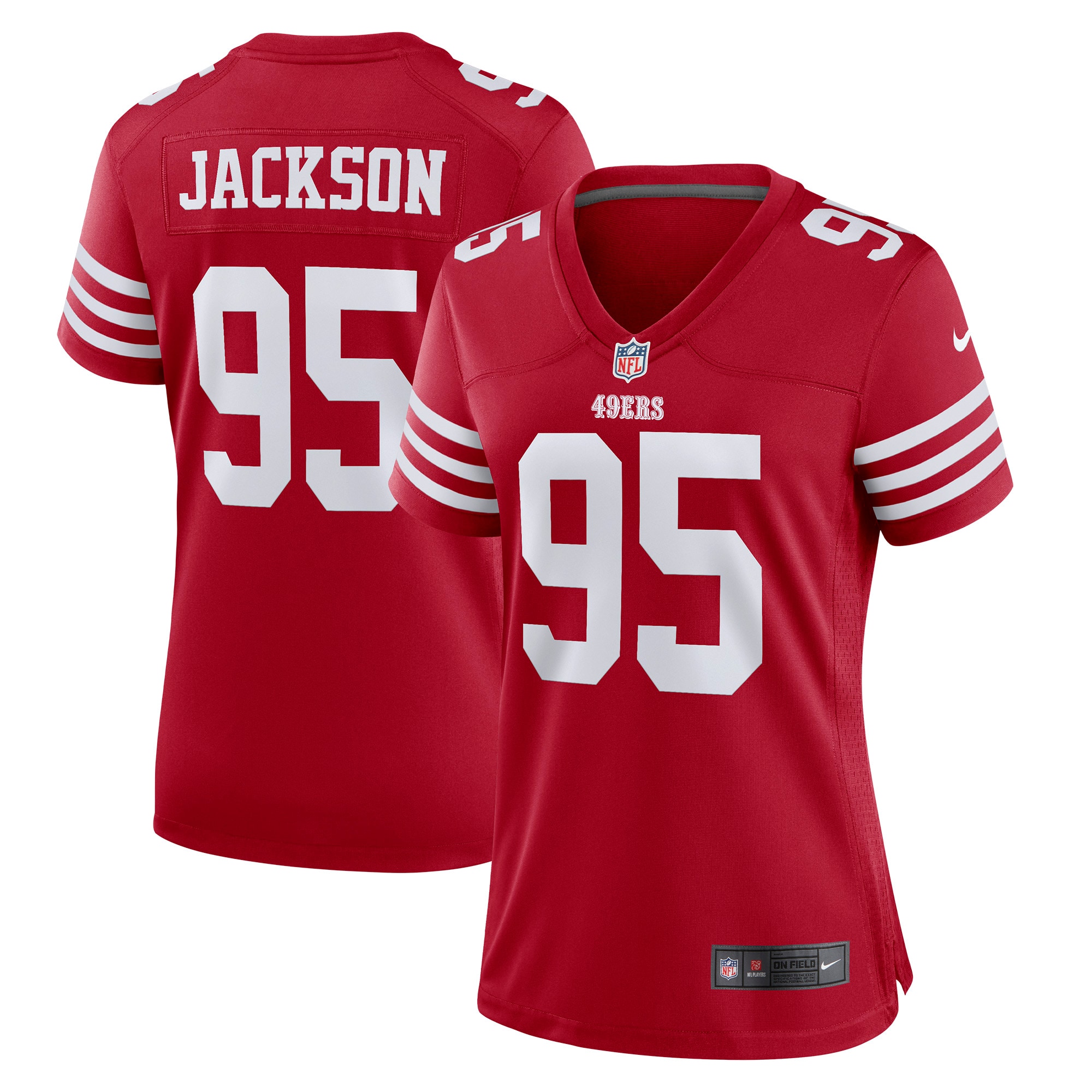Drake Jackson San Francisco 49ers Nike Women's Game Player Jersey - Scarlet - vstockx