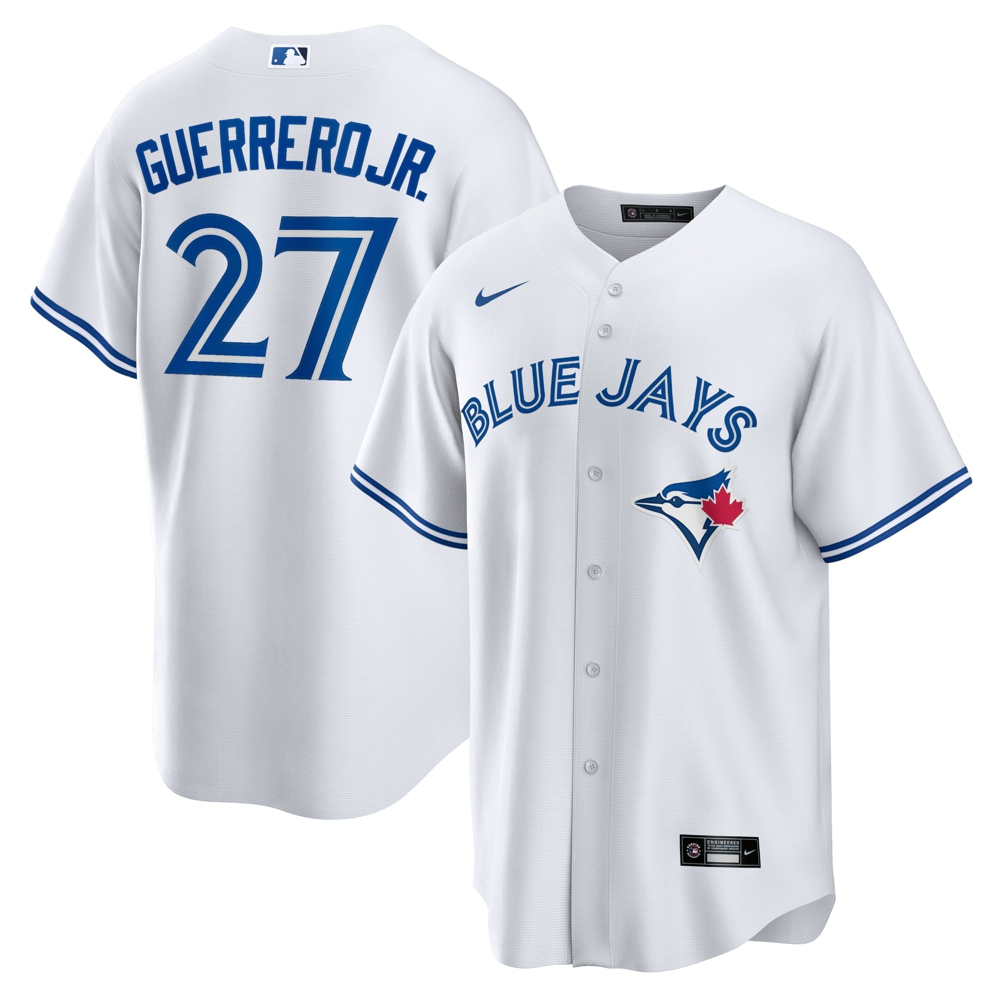 Men's Nike Vladimir Guerrero Jr. White Toronto Blue Jays Home Replica Player Name Jersey - vstockx