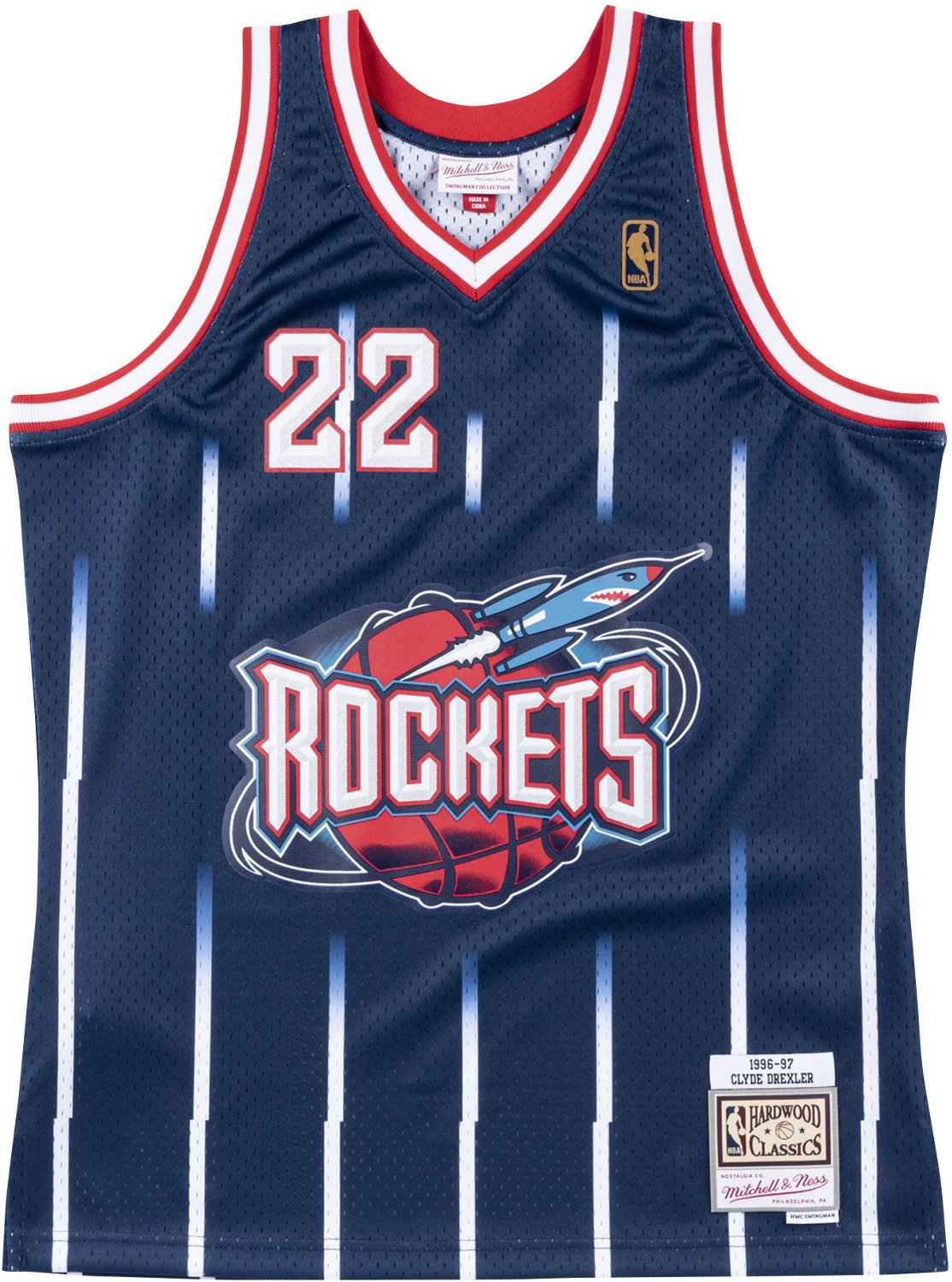 Mitchell & Ness Men's Houston Rockets Drexler Swingman Jersey - vstockx