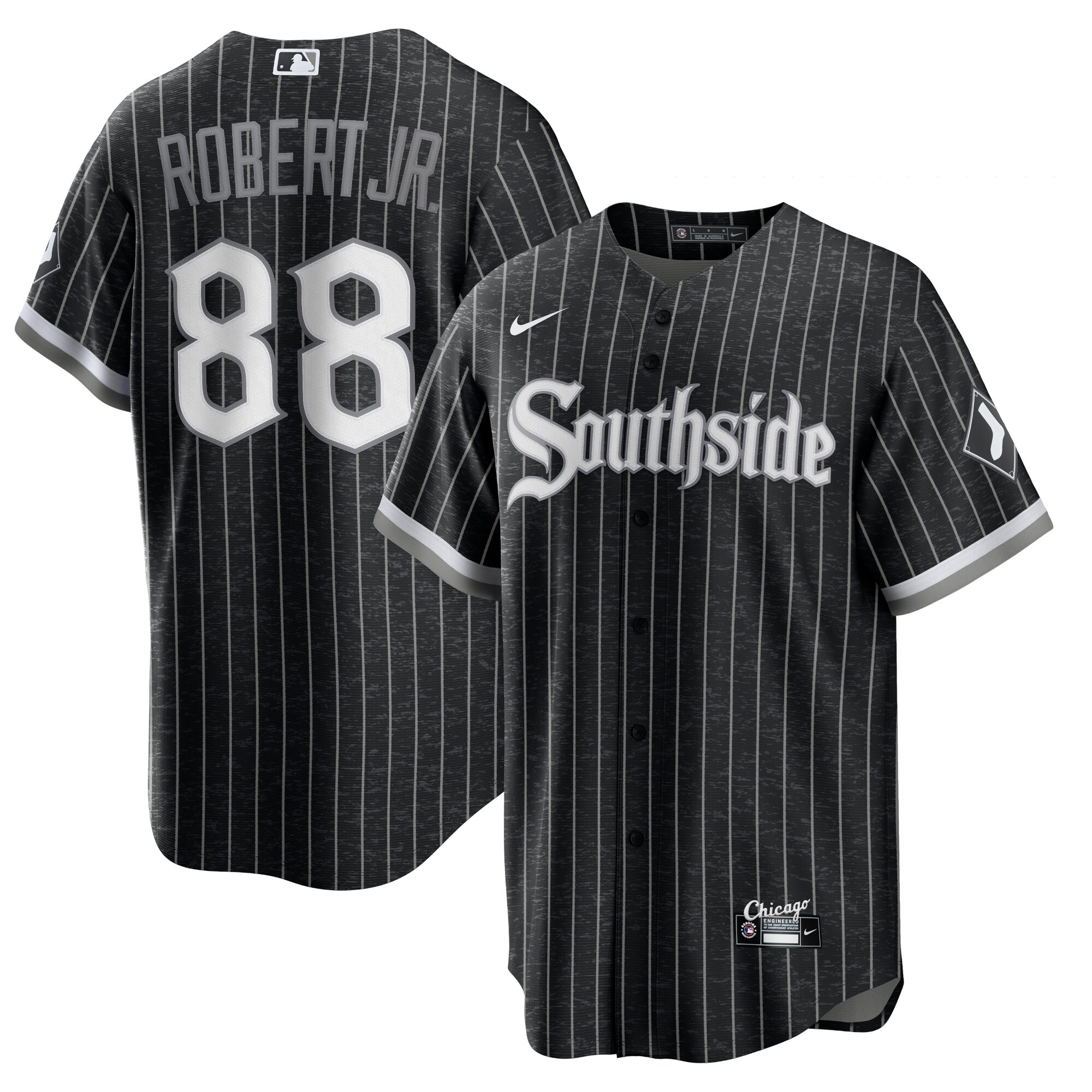 Luis Robert Chicago White Sox Nike City Connect Replica Player Jersey - Black - vstockx