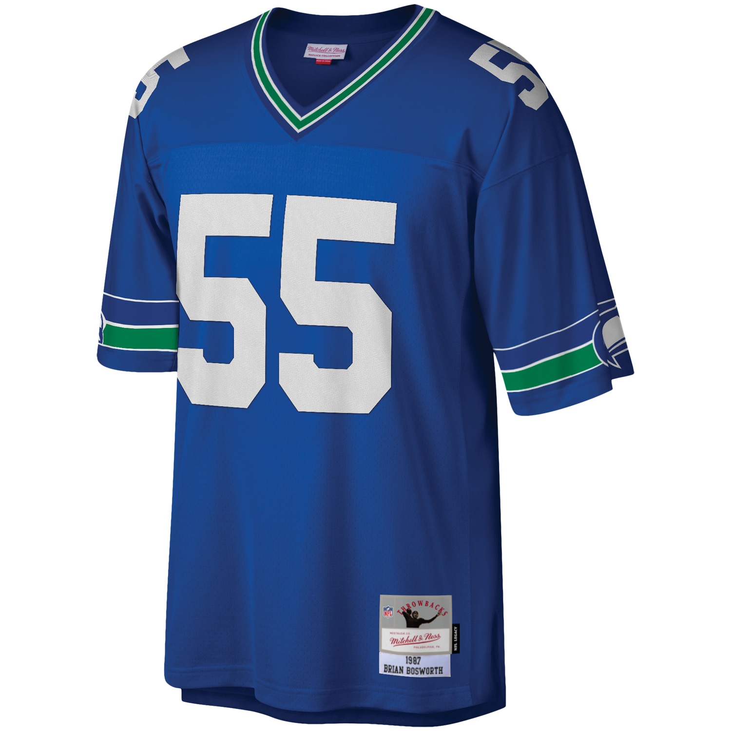 Brian Bosworth Seattle Seahawks Mitchell & Ness Legacy Replica Jersey - Royal - vstockx