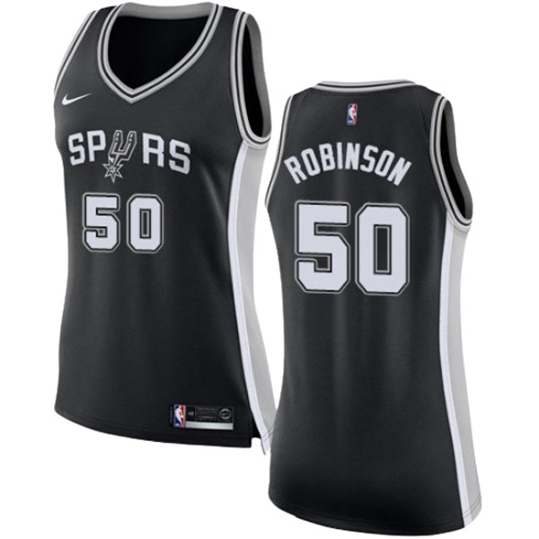 Women's San Antonio Spurs David Robinson Icon Edition Jersey - Black - vstockx