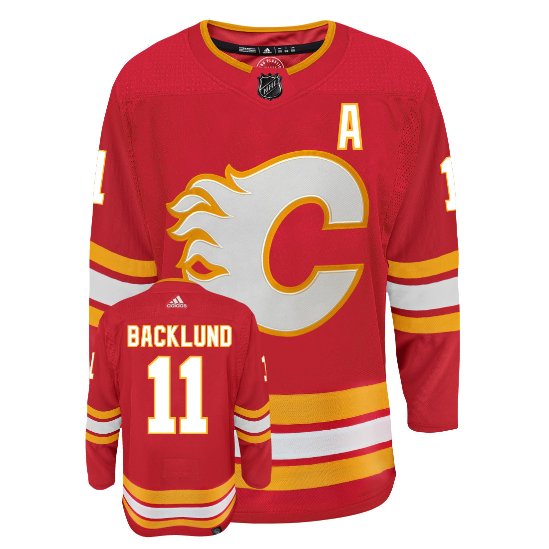 Mikael Backlund Calgary Flames Adidas Primegreen Authentic NHL Hockey Jersey - vstockx