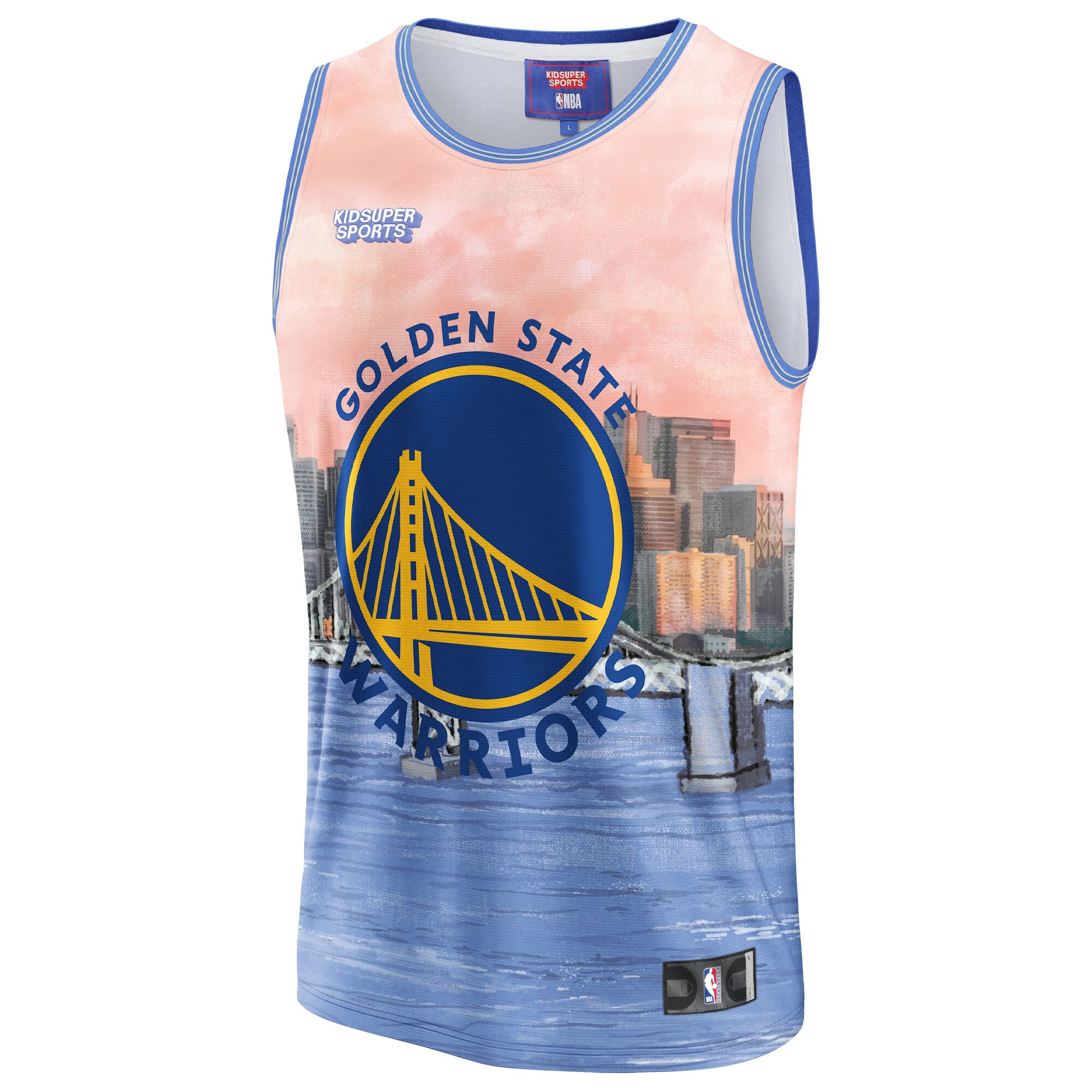 Golden State Warriors NBA & KidSuper Studios by Fanatics Unisex Hometown Jersey - Blue - vstockx