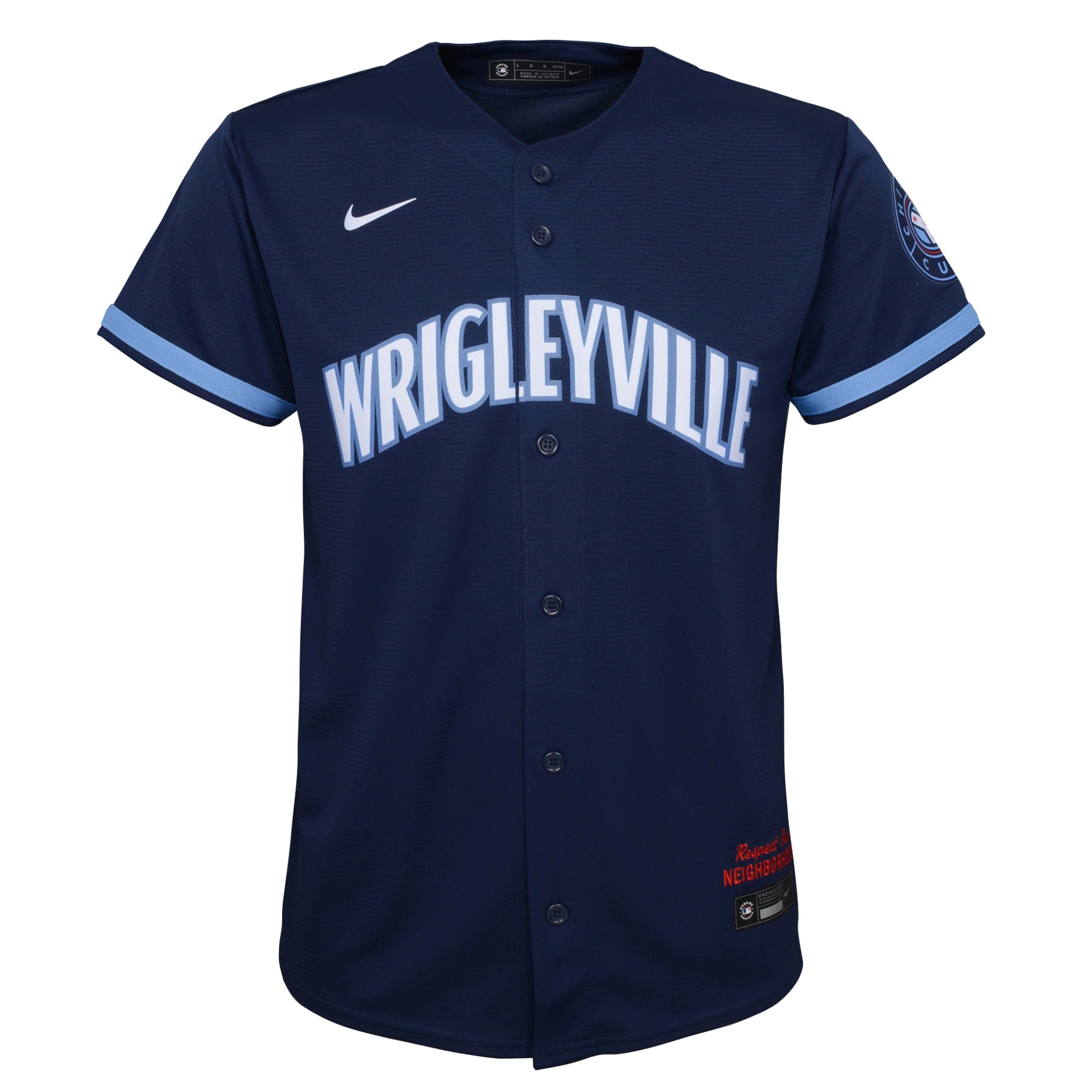 Chicago Cubs Nike Youth Navy City Connect Wrigleyville Replica Jersey - vstockx