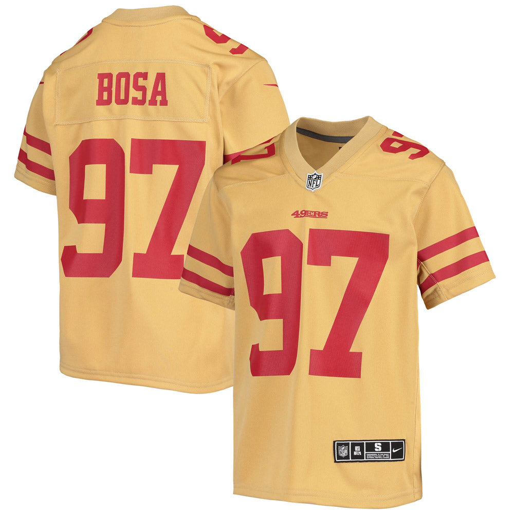 Youth San Francisco 49ers Nick Bosa Inverted Team Game Jersey Gold - vstockx