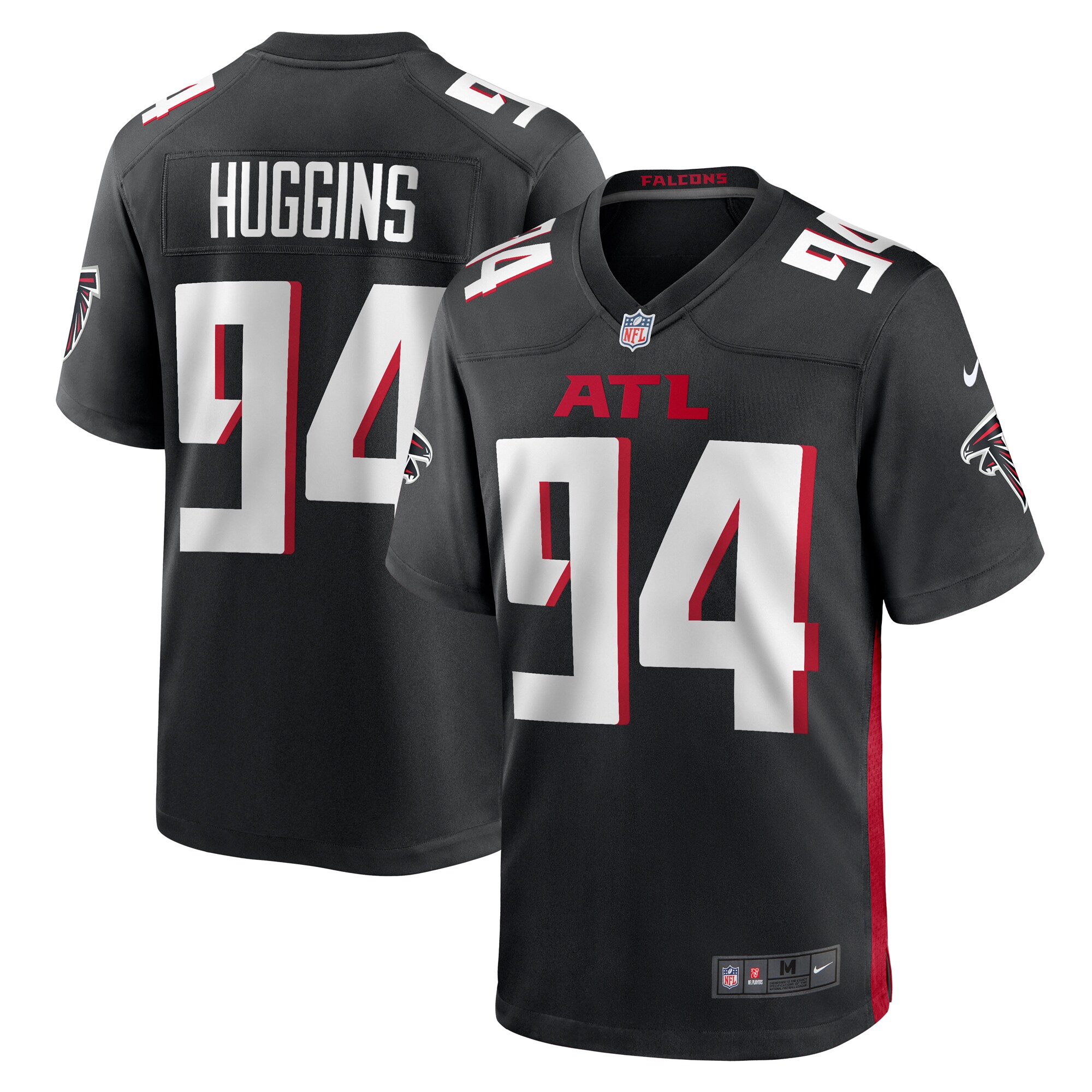 Albert Huggins Atlanta Falcons Nike Team Game Jersey - Black - vstockx
