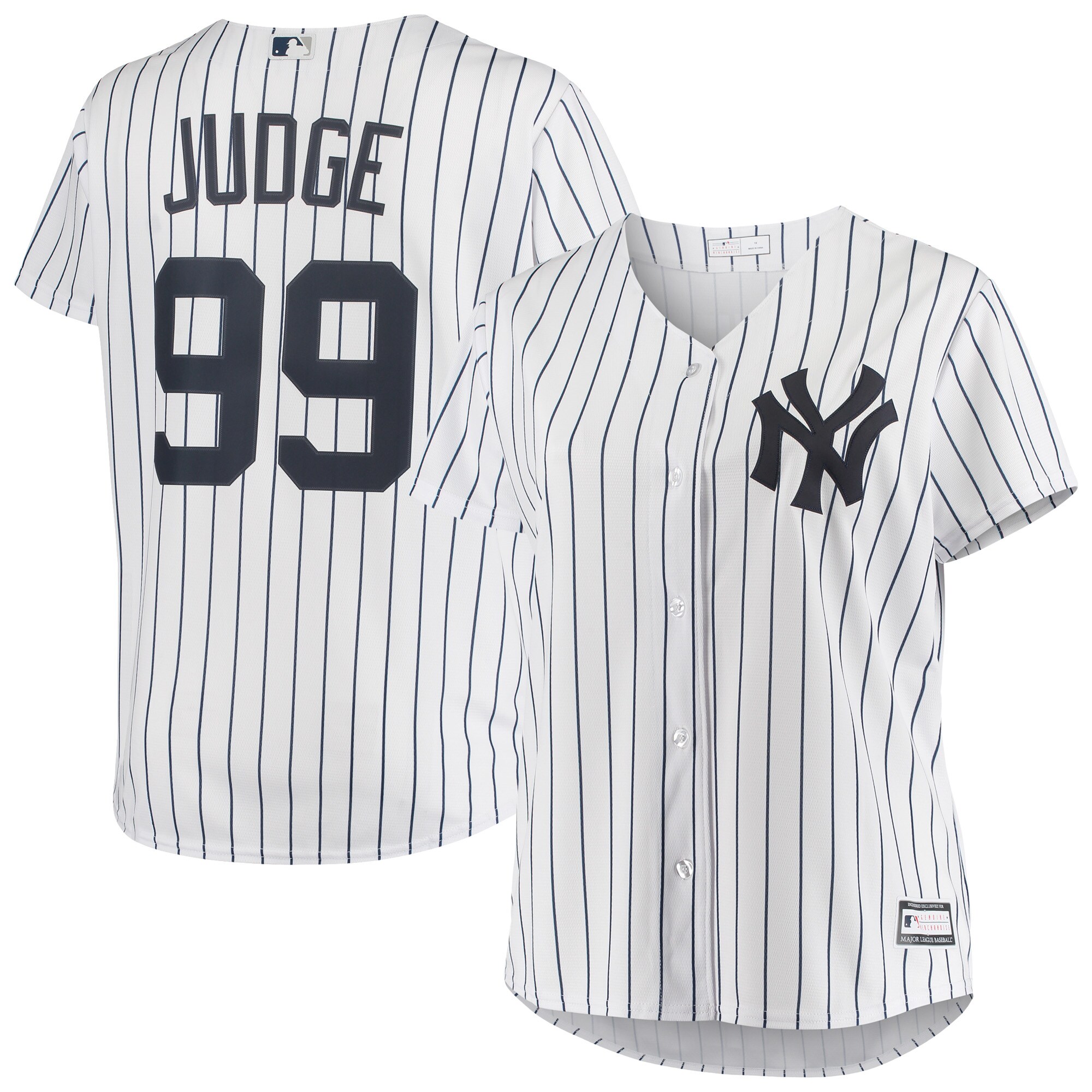 Aaron Judge New York Yankees Women's Plus Size Replica Player Jersey - White - vstockx