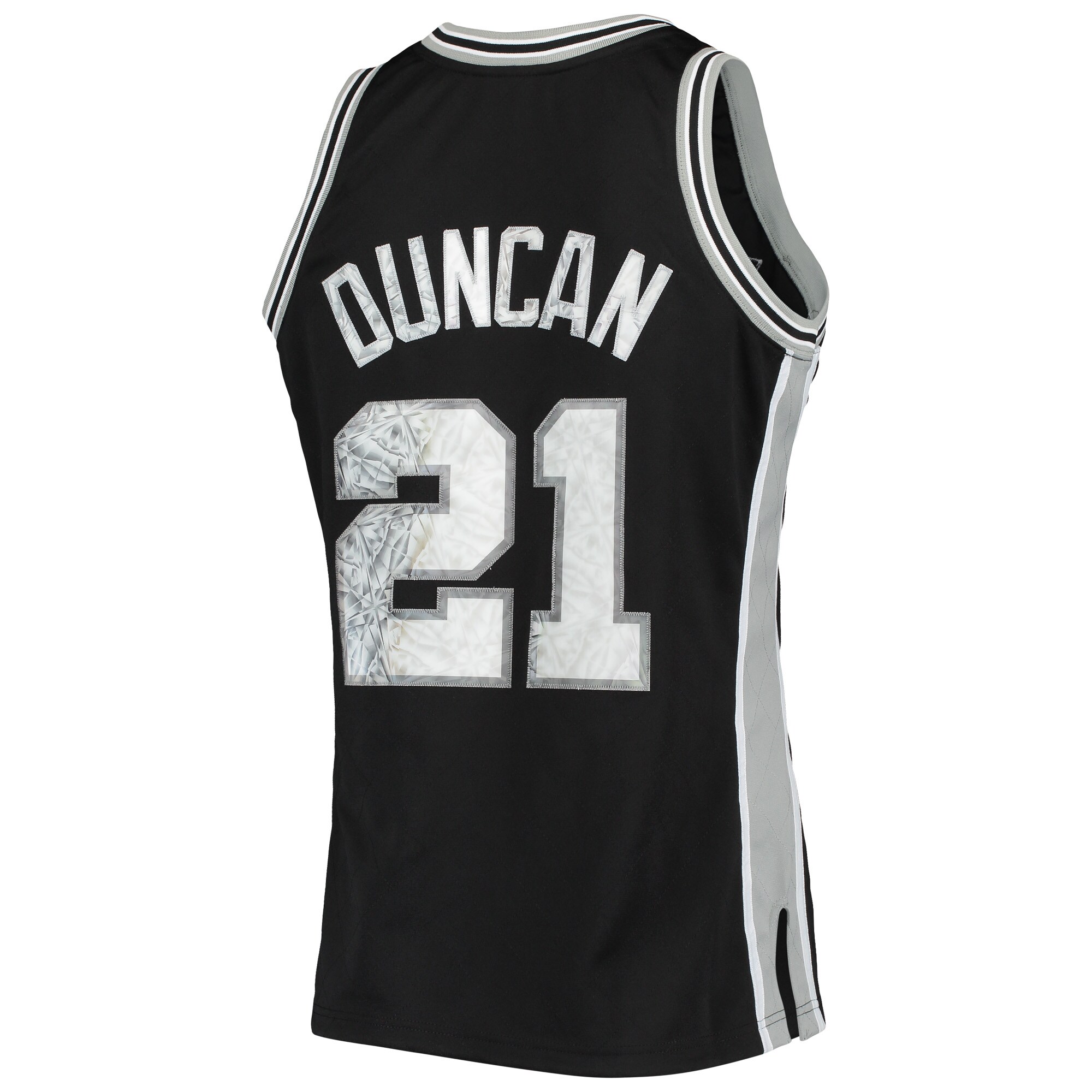Tim Duncan San Antonio Spurs Mitchell & Ness 1996-97 Hardwood Classics NBA 75th Anniversary Diamond Swingman Jersey - Black - vstockx