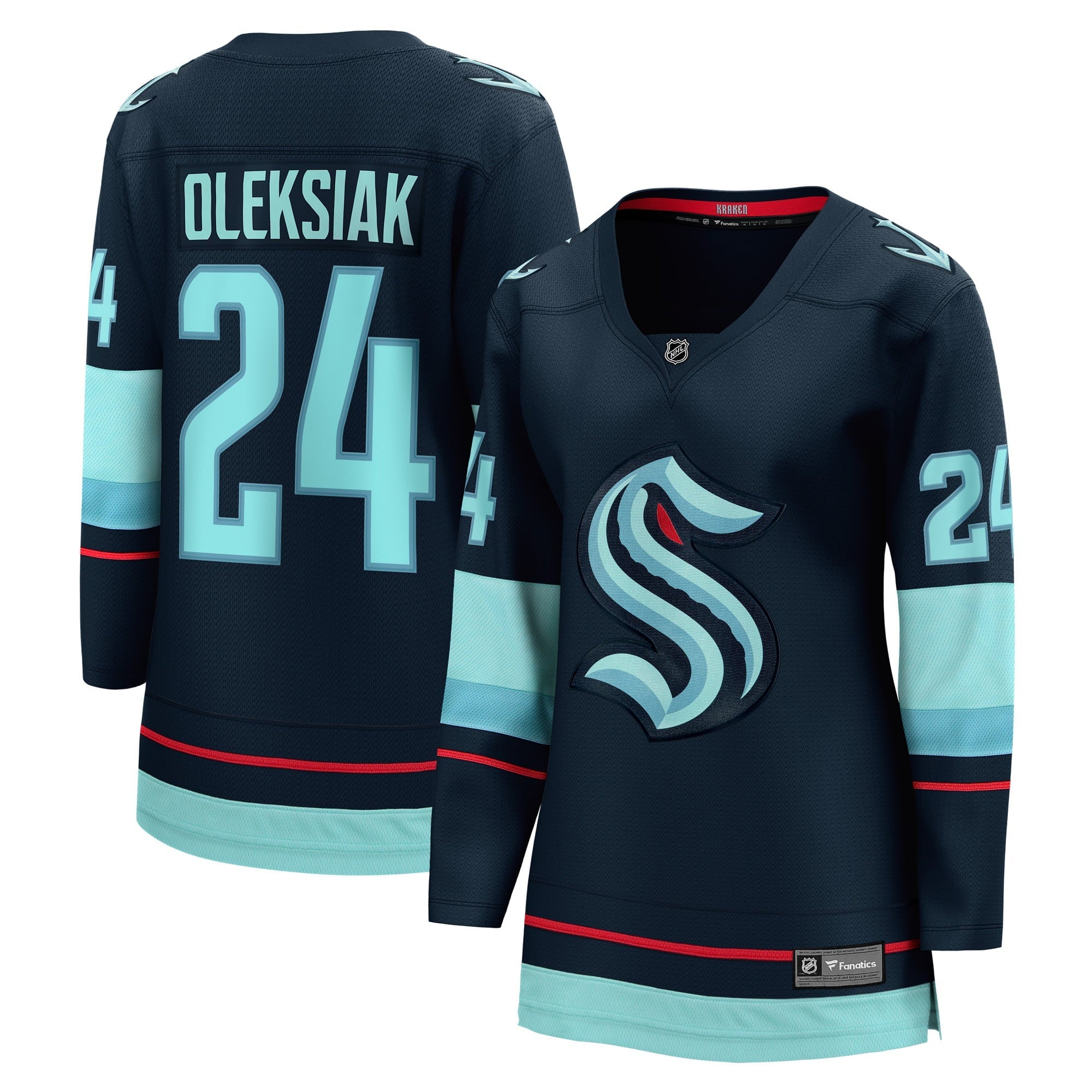 Women's Fanatics Branded Jamie Oleksiak Deep Sea Blue Seattle Kraken Home Breakaway Player Jersey - vstockx