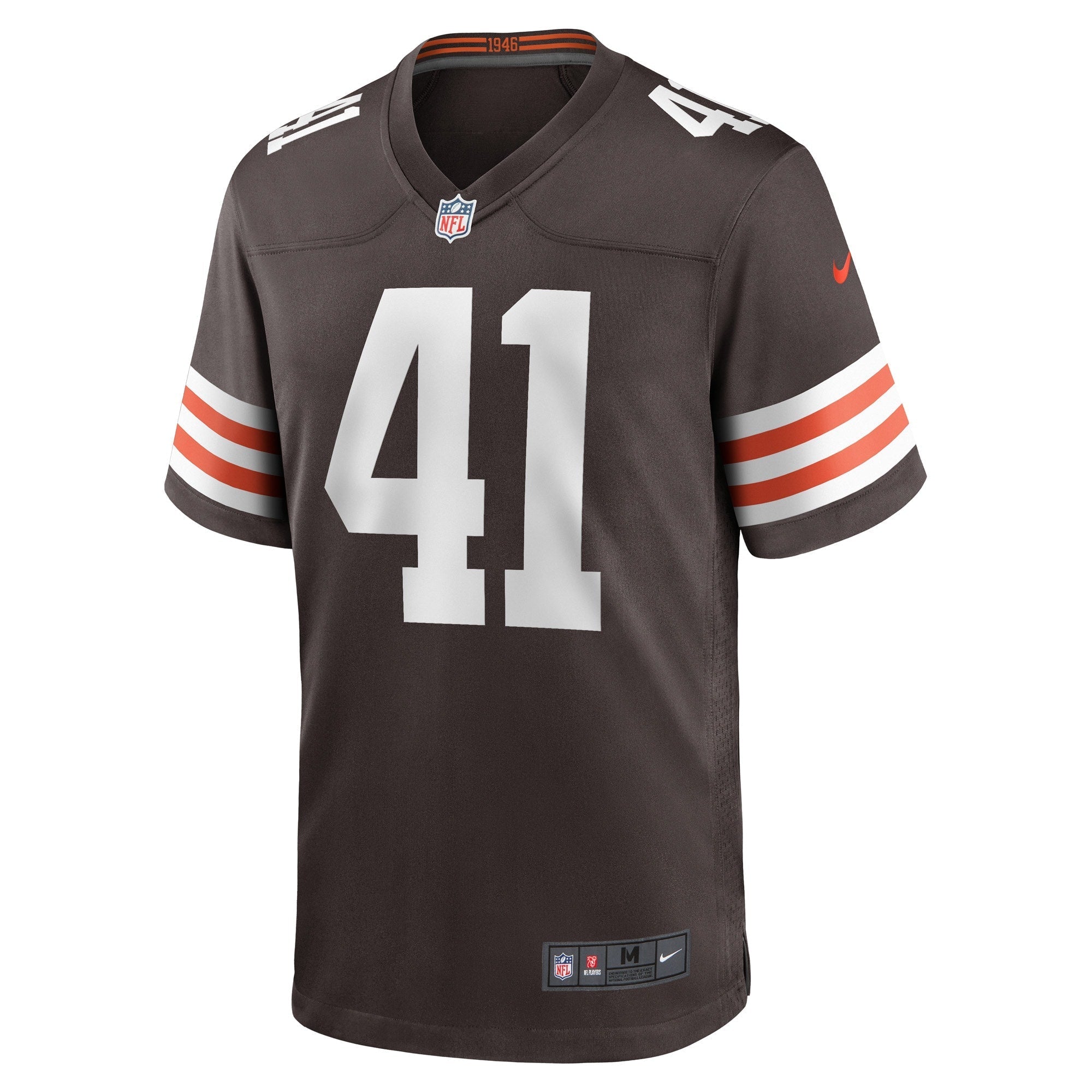 Men's Nike John Kelly Jr. Brown Cleveland Browns Game Player Jersey - vstockx