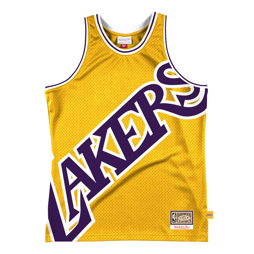 Men's Los Angeles Lakers Mitchell & Ness Gold Hardwood Classics Blown Out Fashion Jersey - vstockx