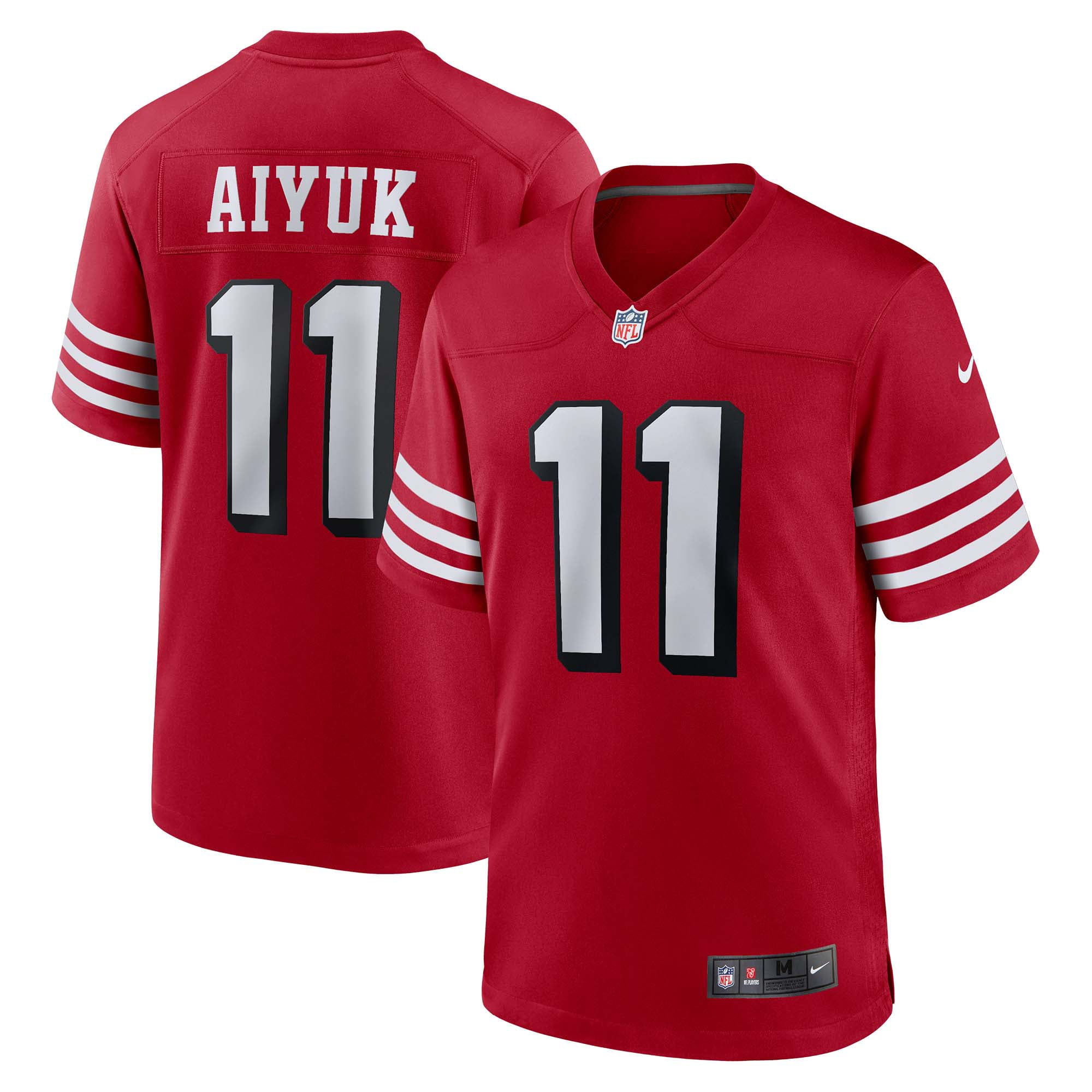 Men's Nike Brandon Aiyuk Scarlet San Francisco 49ers Alternate Game Jersey - vstockx