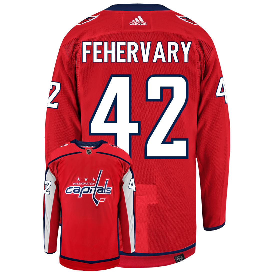 Martin Fehervary Washington Capitals Adidas Primegreen Authentic NHL Hockey Jersey - vstockx