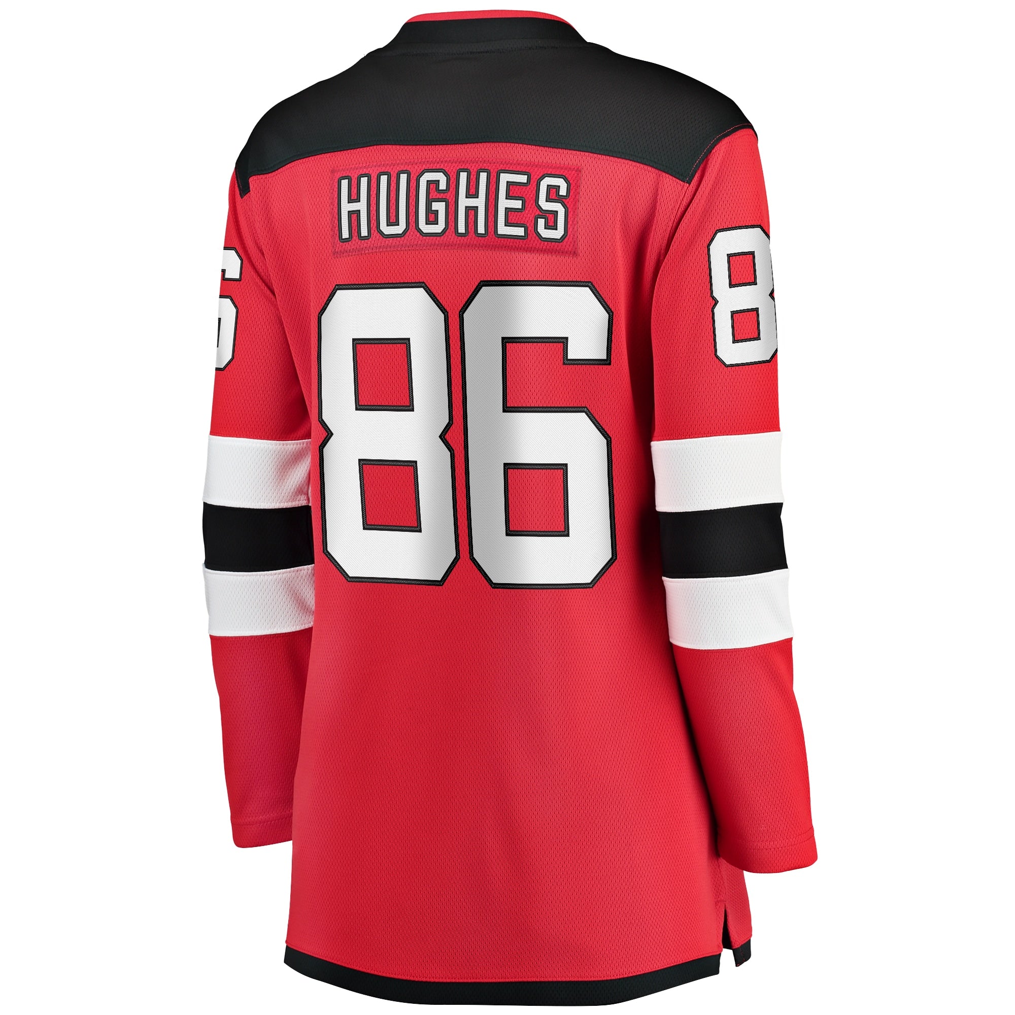 Women's Fanatics Branded Jack Hughes Red New Jersey Devils Home Breakaway Jersey - vstockx