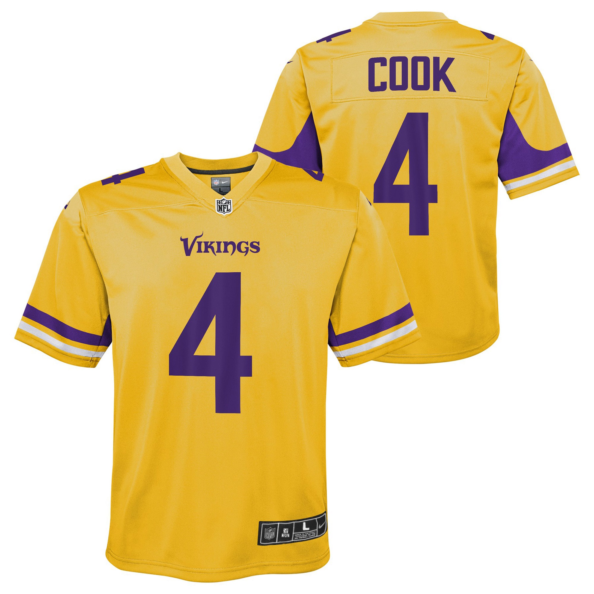 Dalvin Cook Minnesota Vikings Nike Youth Team Inverted Game Jersey - Gold - vstockx