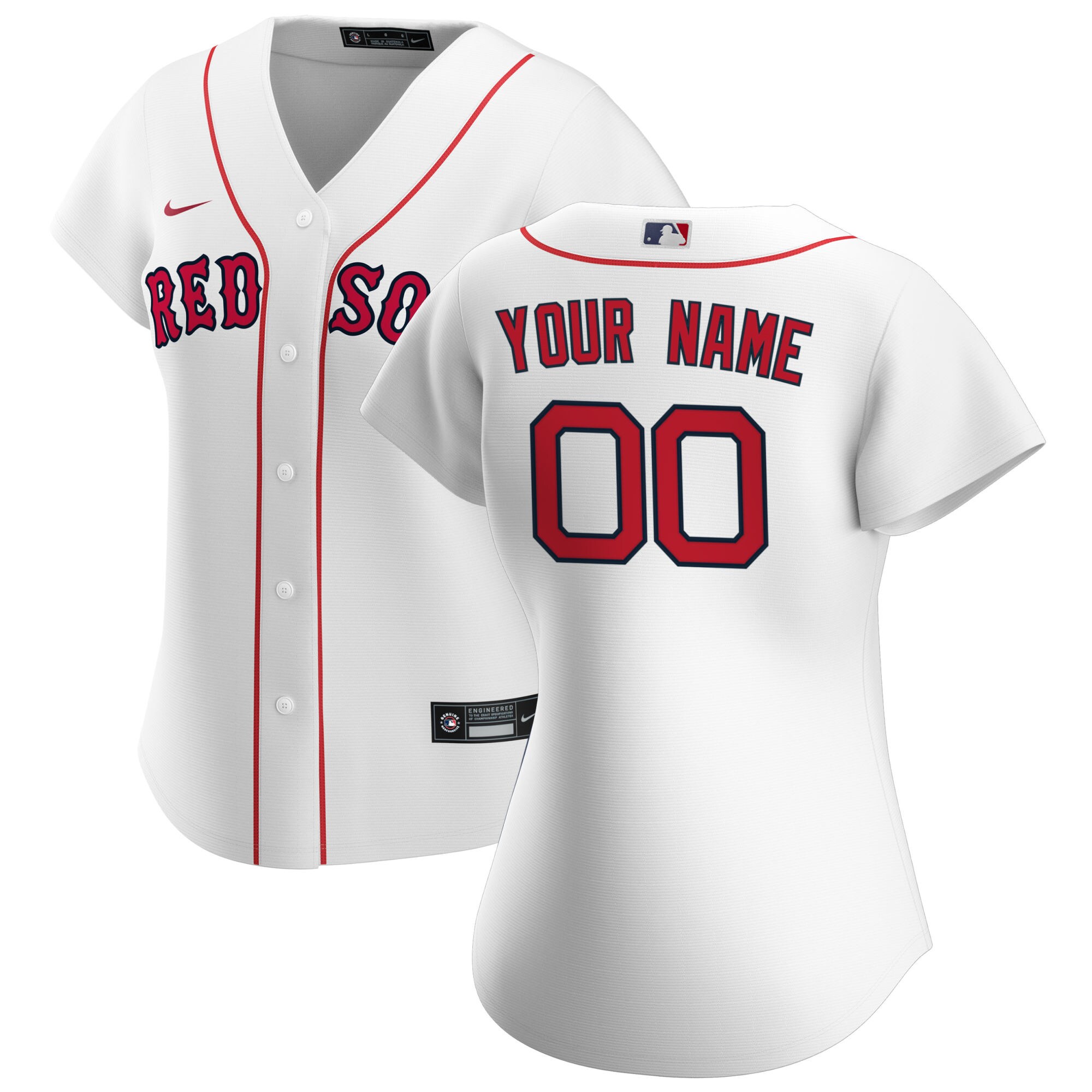 Boston Red Sox Nike Women's Home Replica Custom Jersey - White - vstockx