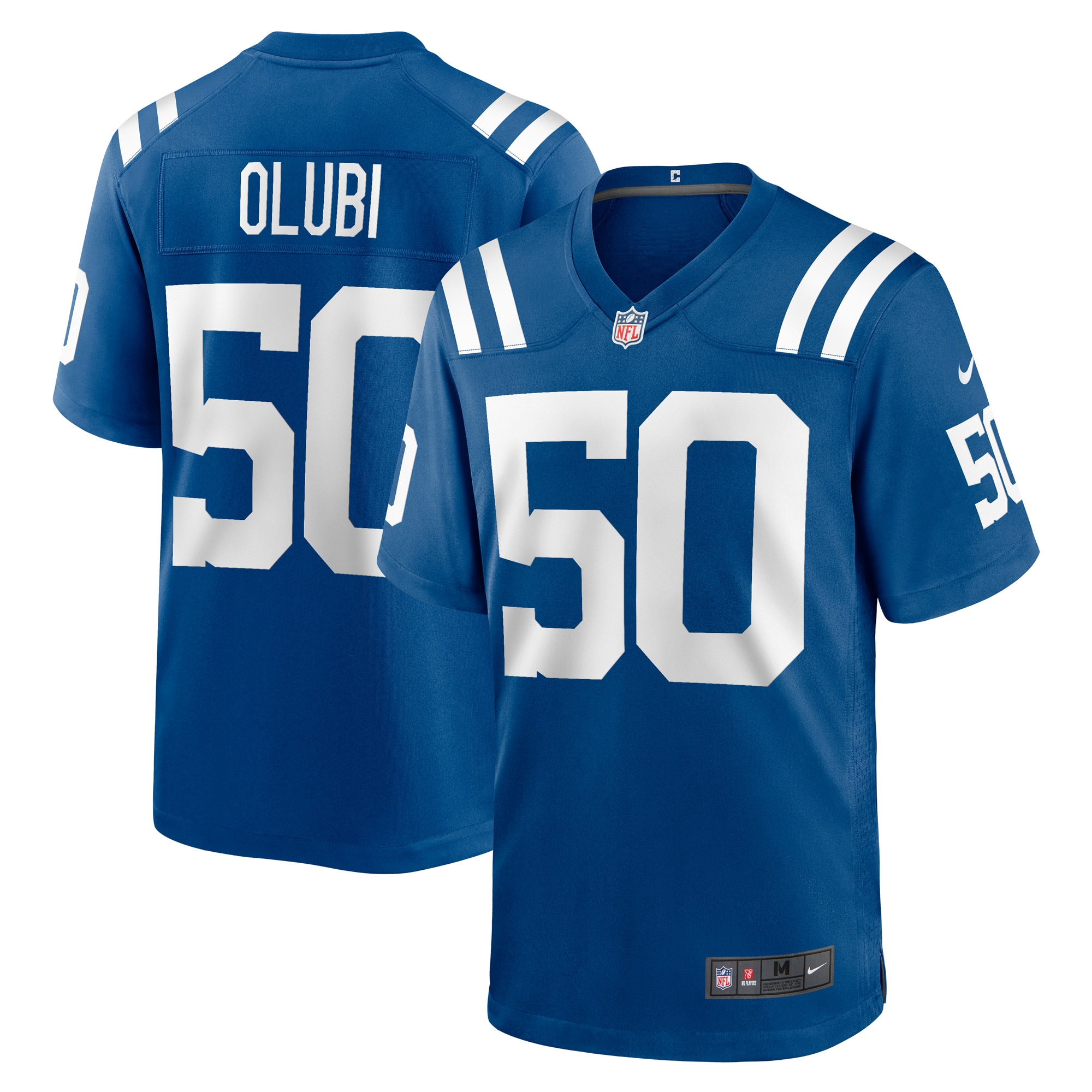 Segun Olubi Indianapolis Colts Nike Game Player Jersey - Royal - vstockx